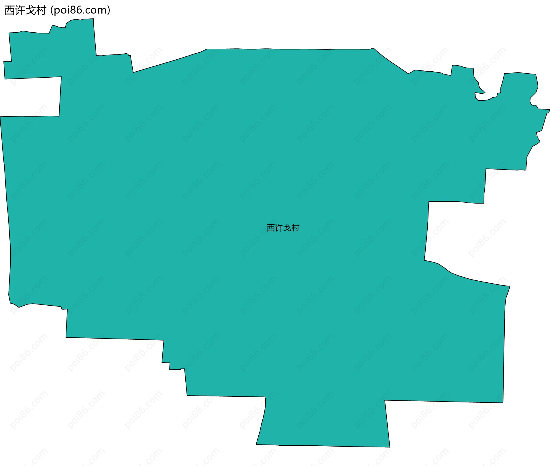 西许戈村边界地图