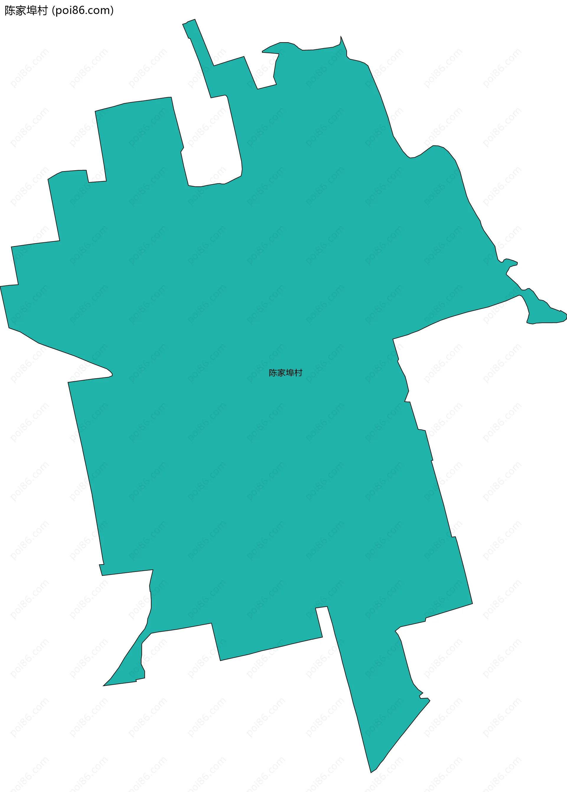 陈家埠村边界地图