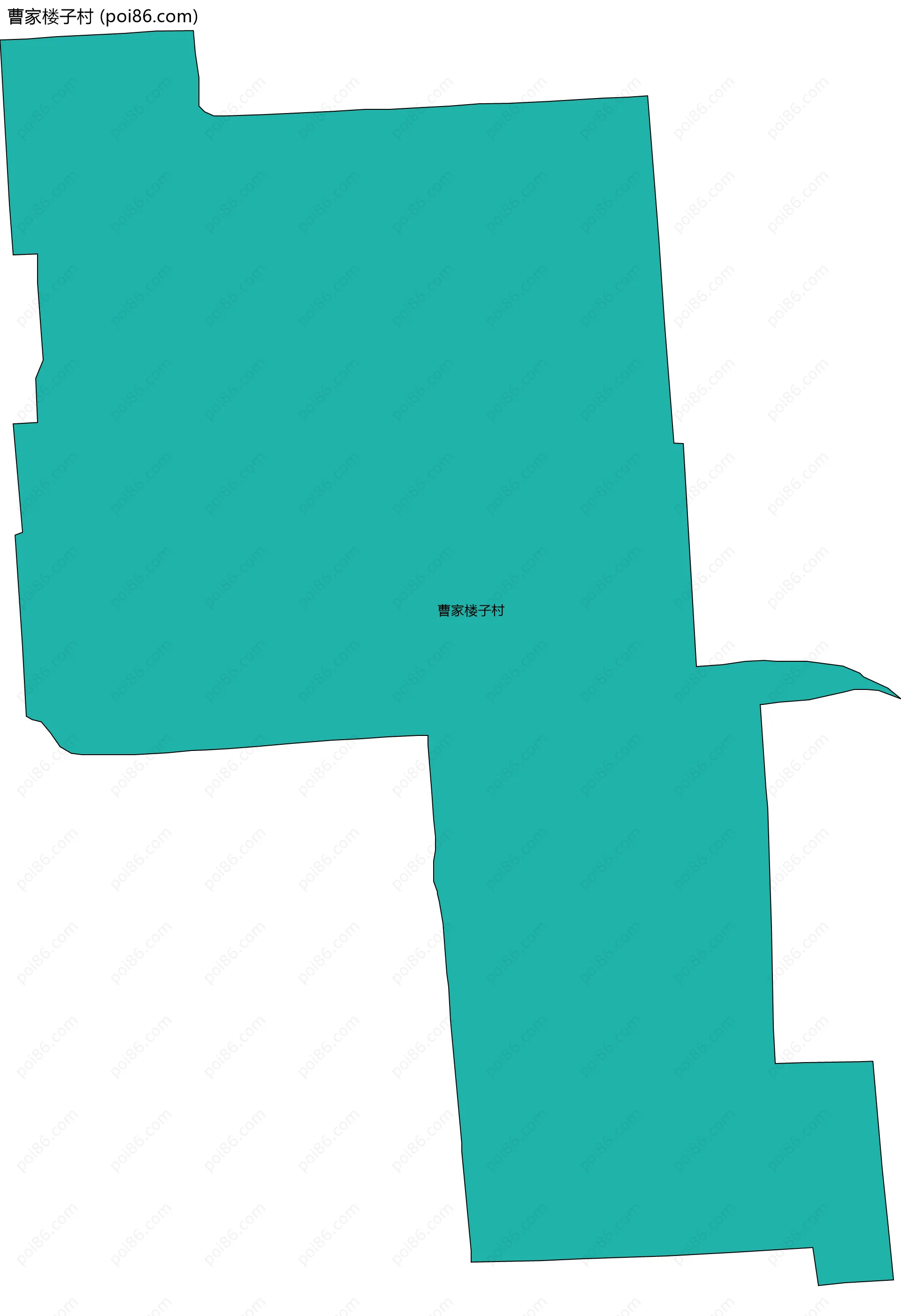 曹家楼子村边界地图