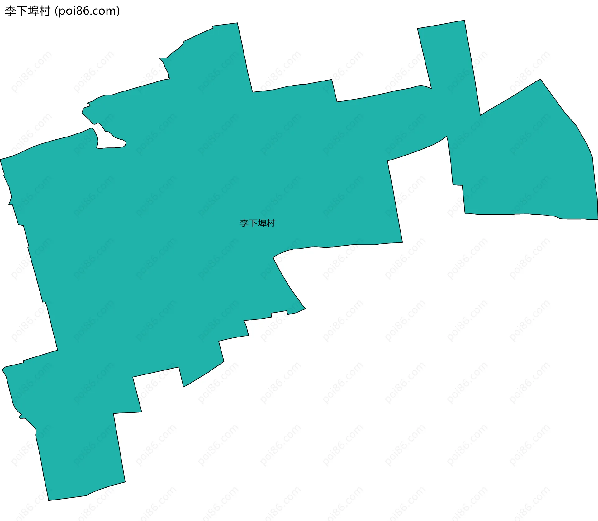 李下埠村边界地图