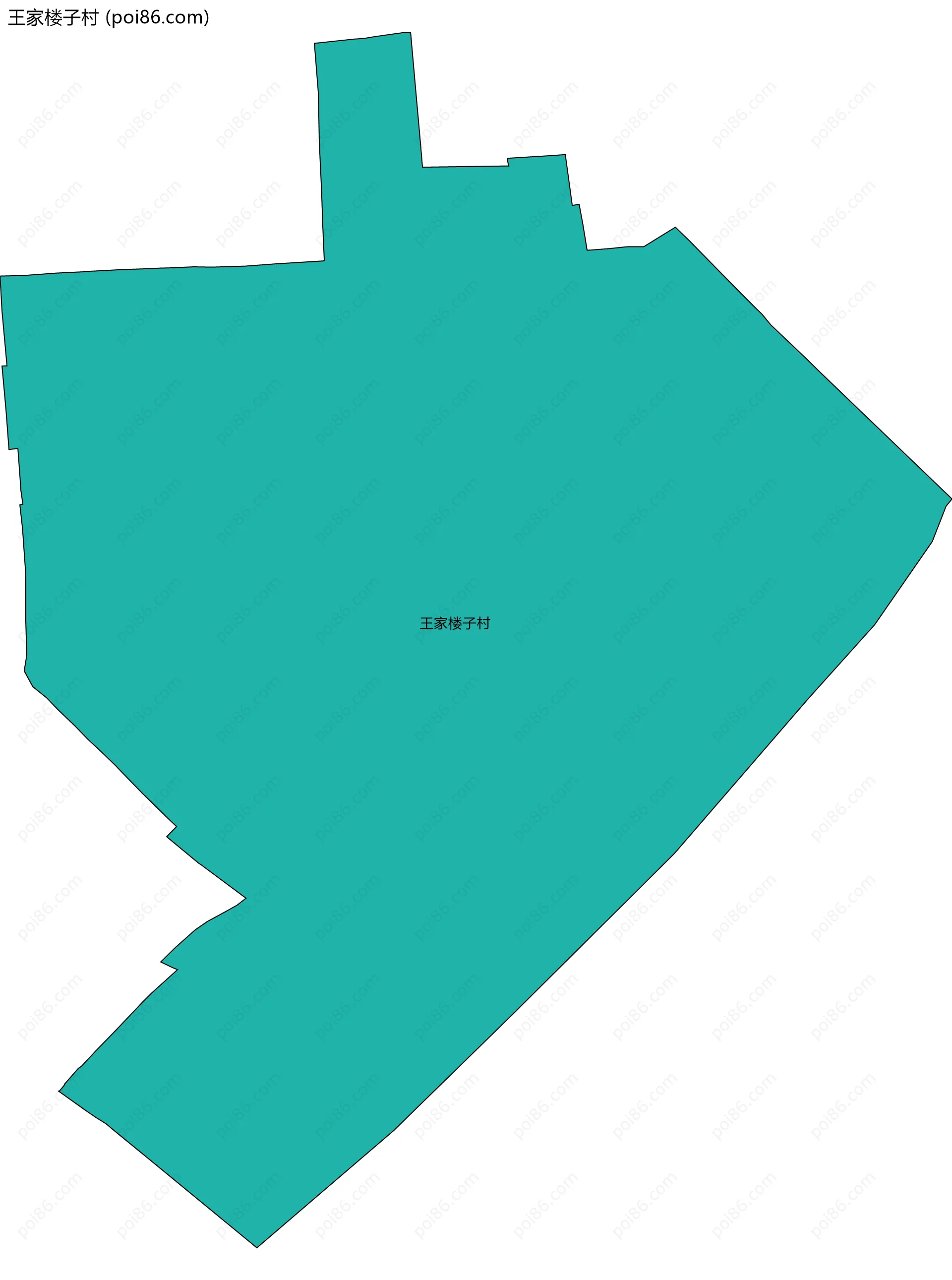 王家楼子村边界地图