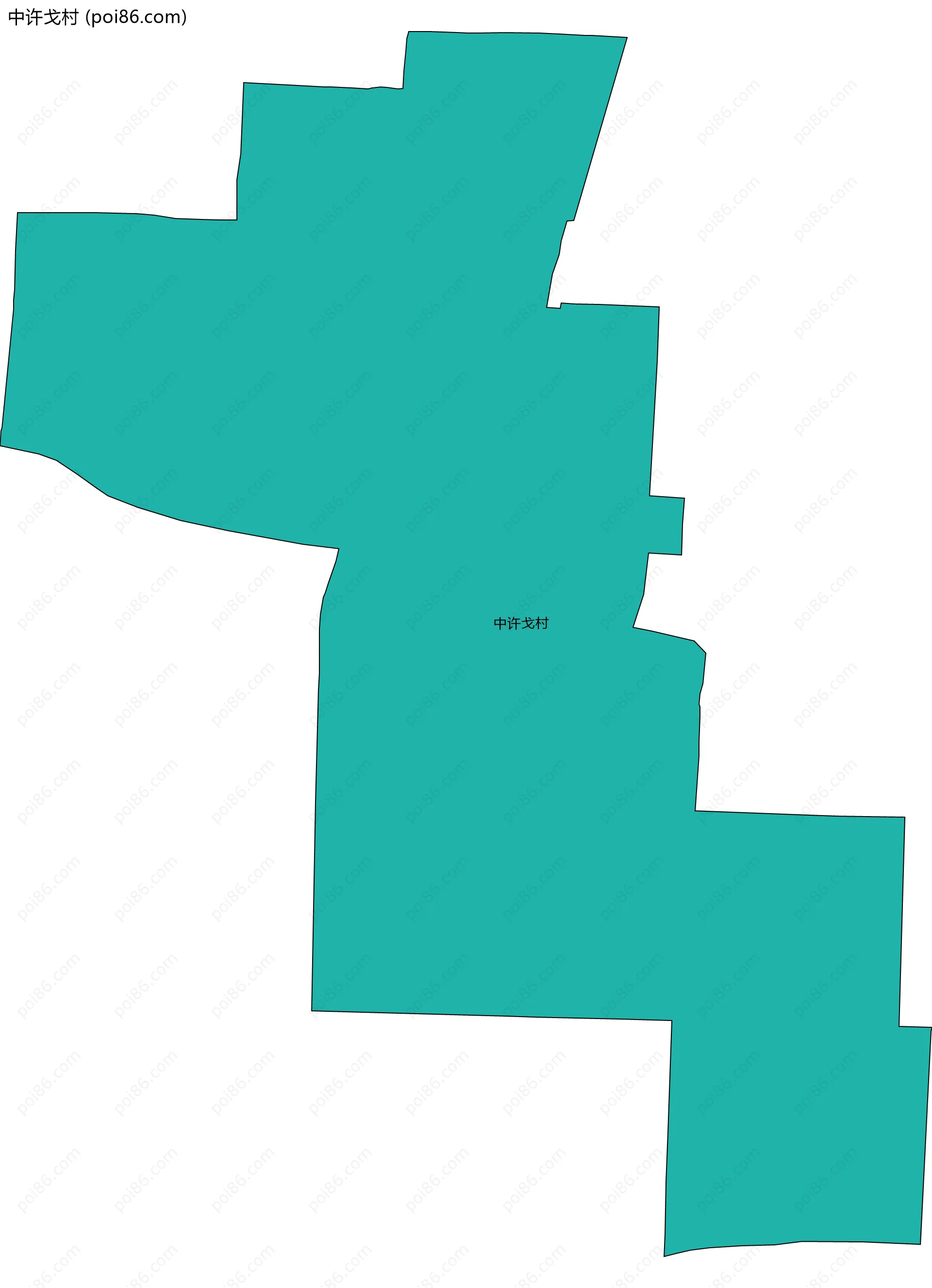 中许戈村边界地图