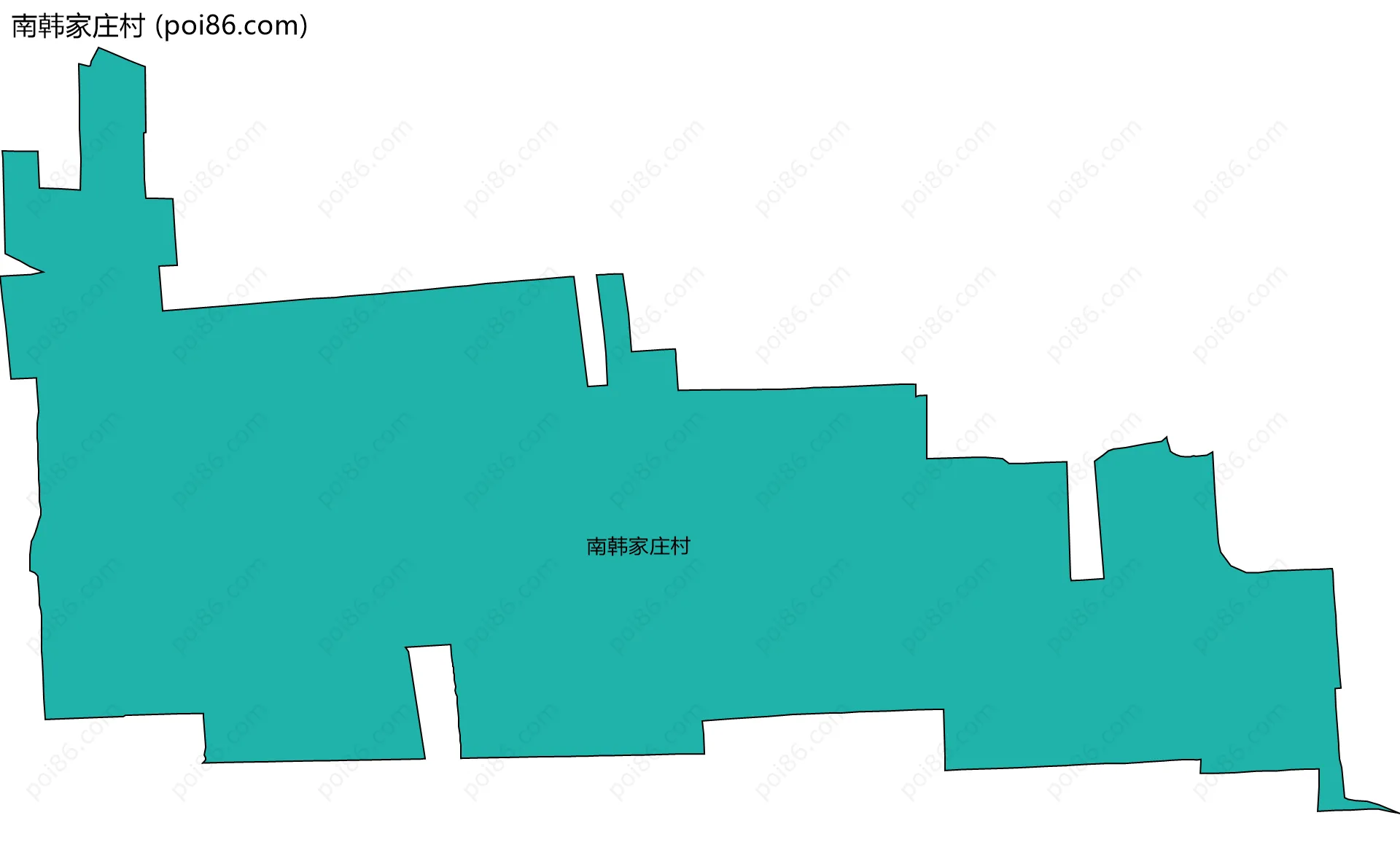 南韩家庄村边界地图