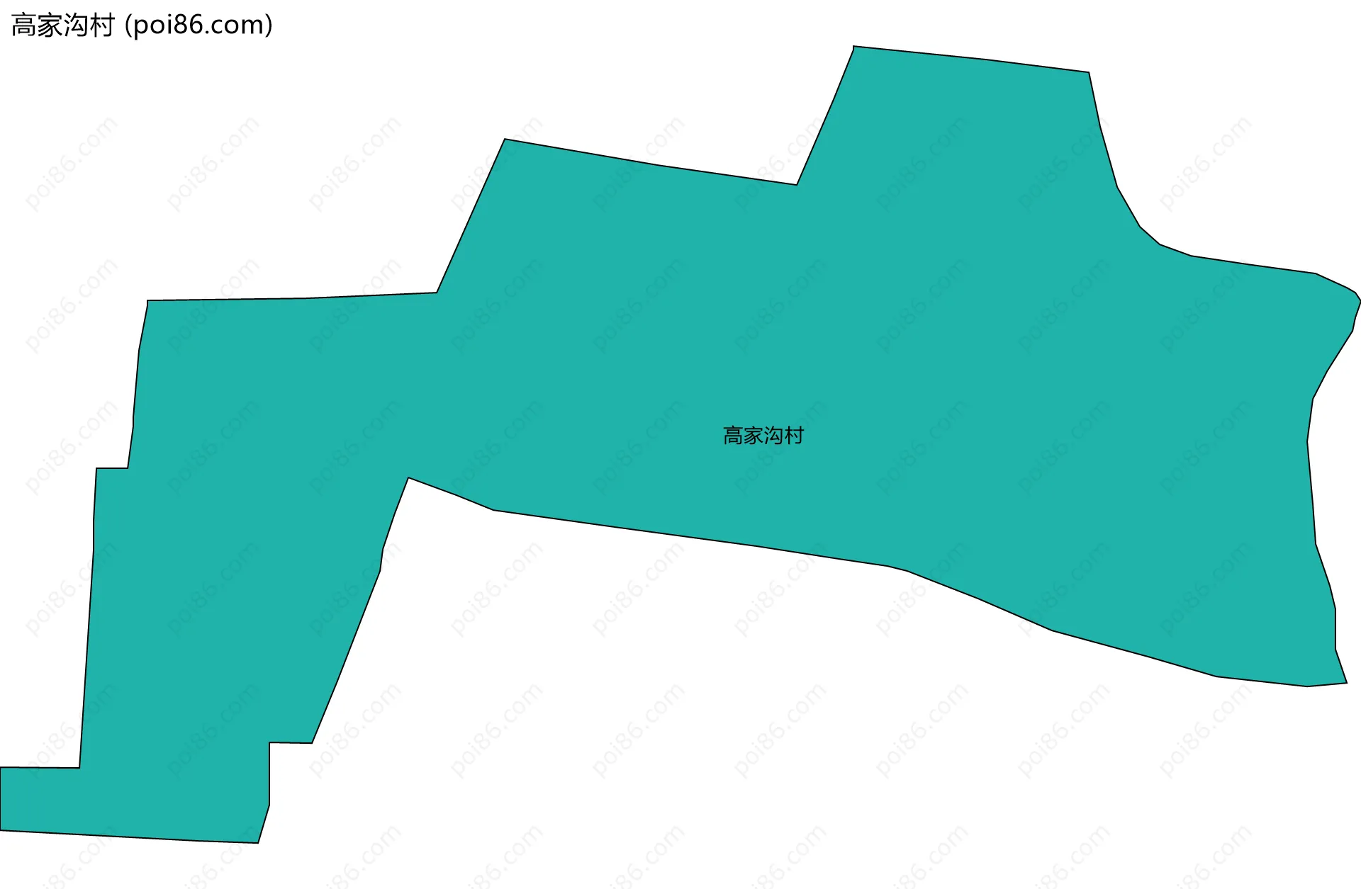 高家沟村边界地图