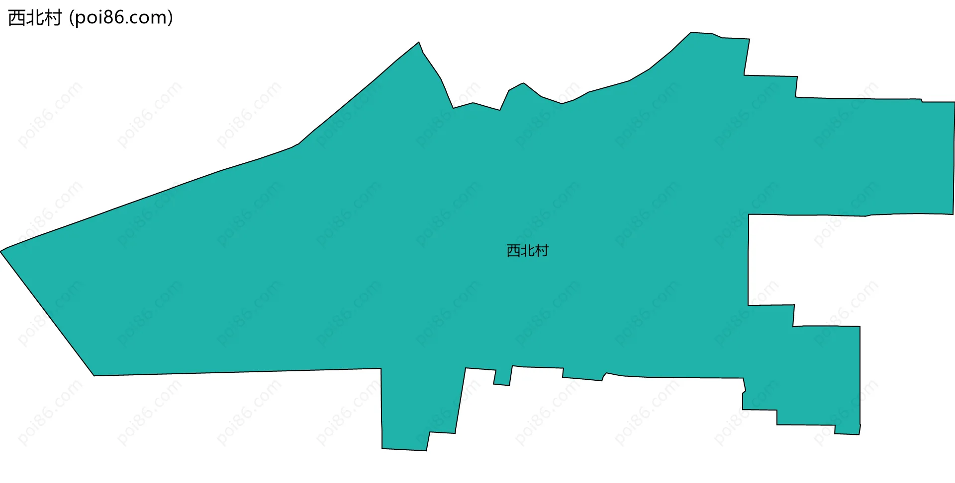 西北村边界地图