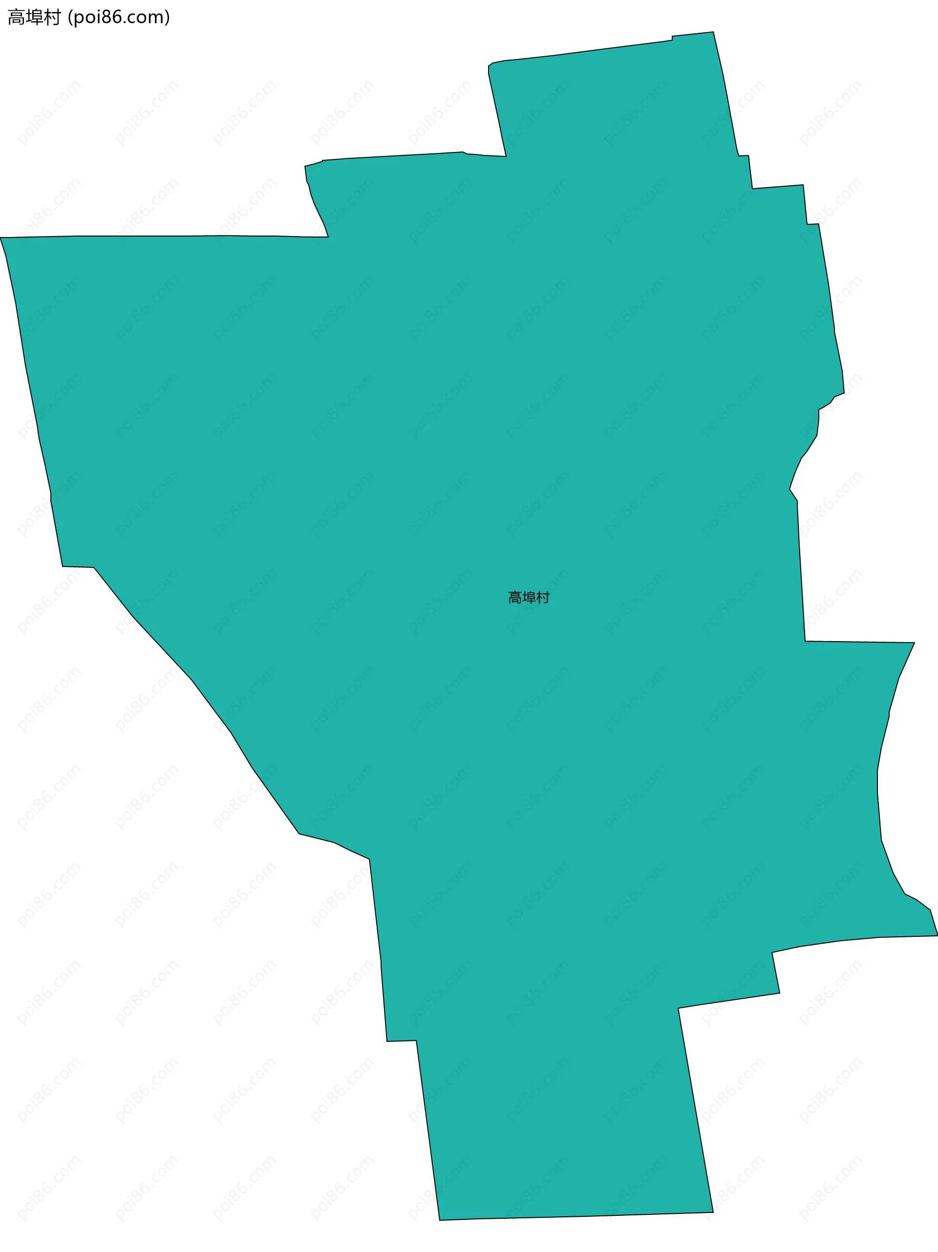 高埠村边界地图