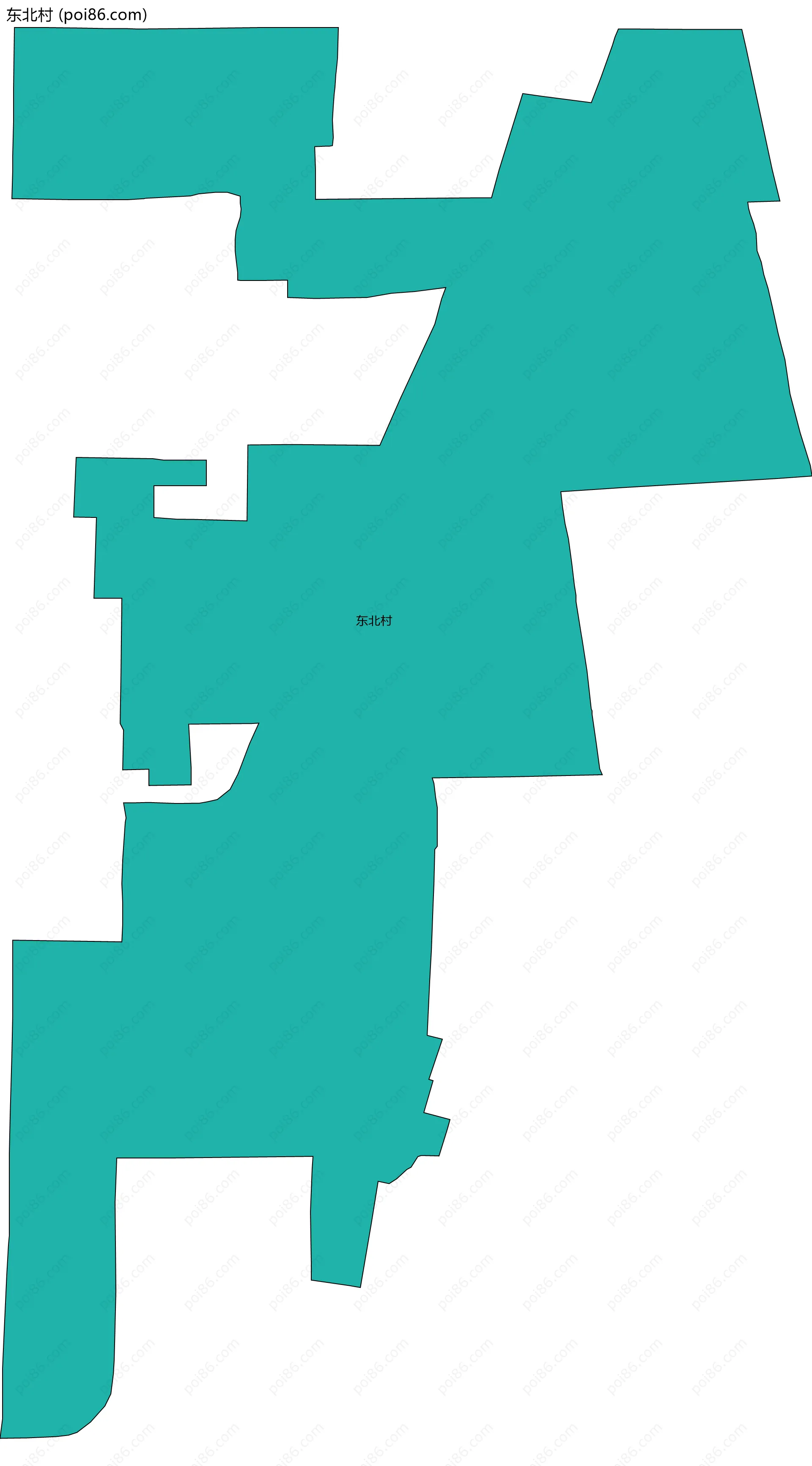 东北村边界地图