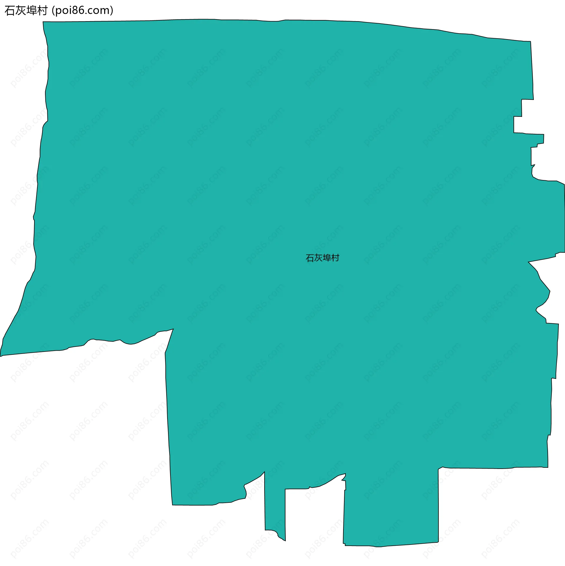 石灰埠村边界地图