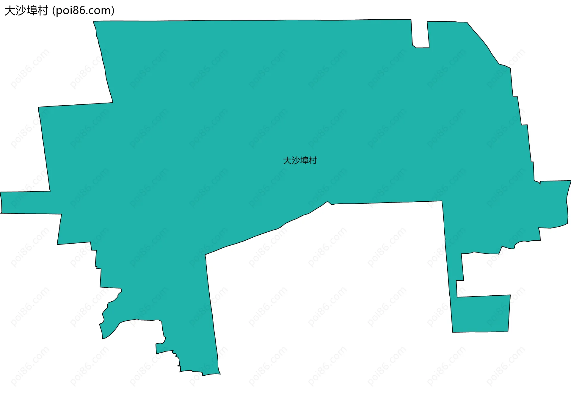 大沙埠村边界地图
