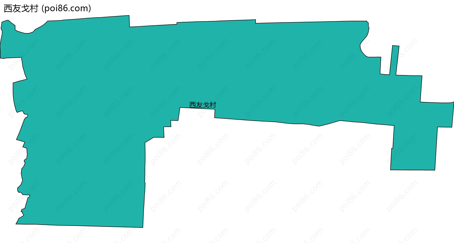 西友戈村边界地图