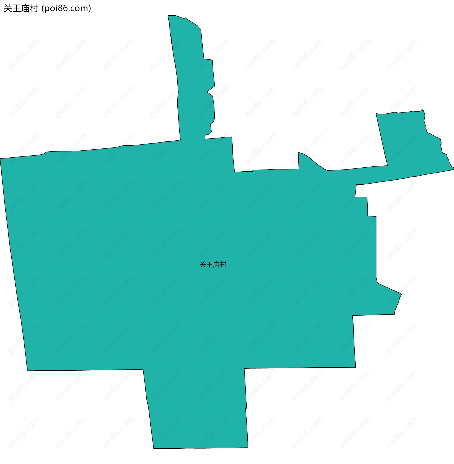 关王庙村边界地图