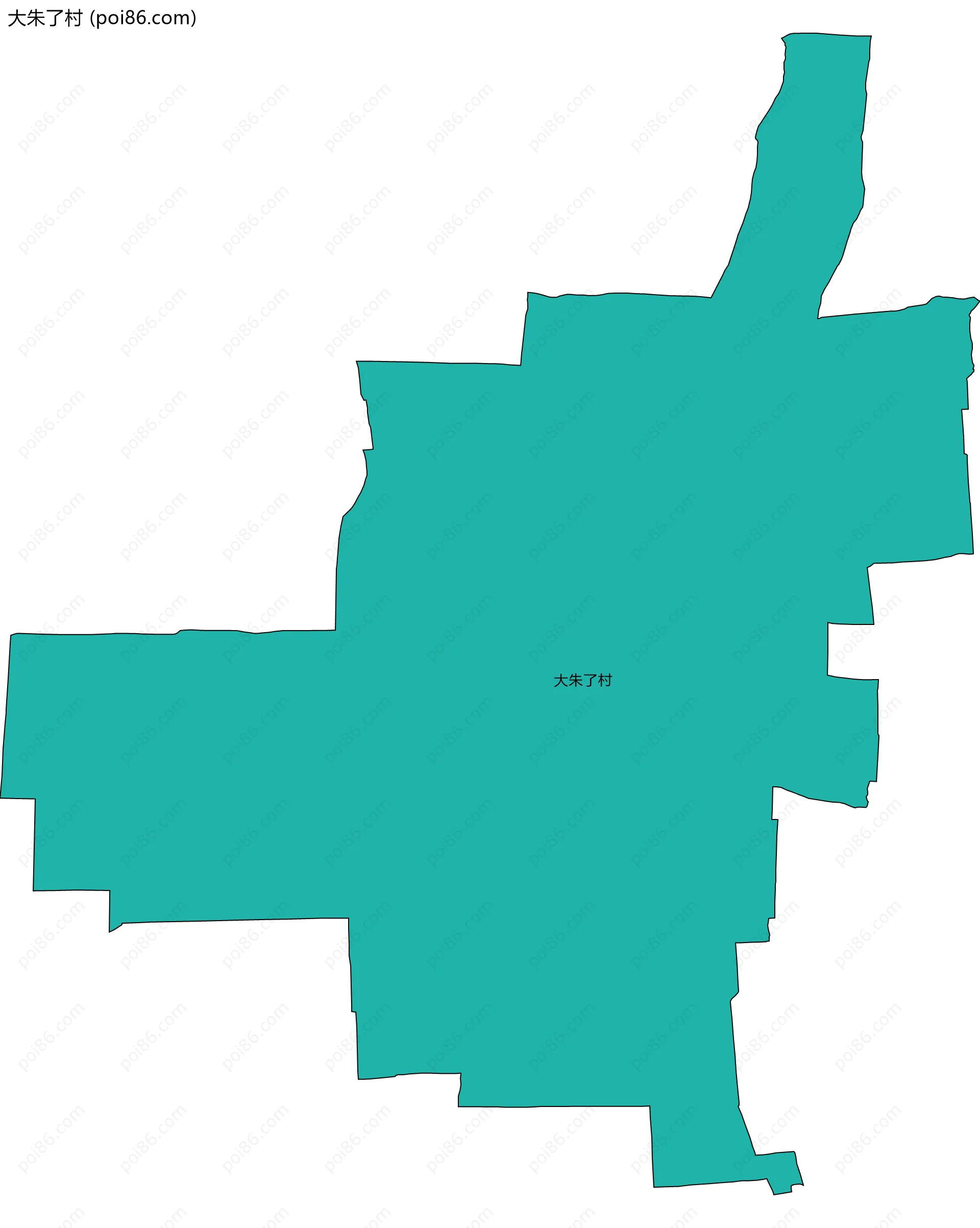 大朱了村边界地图