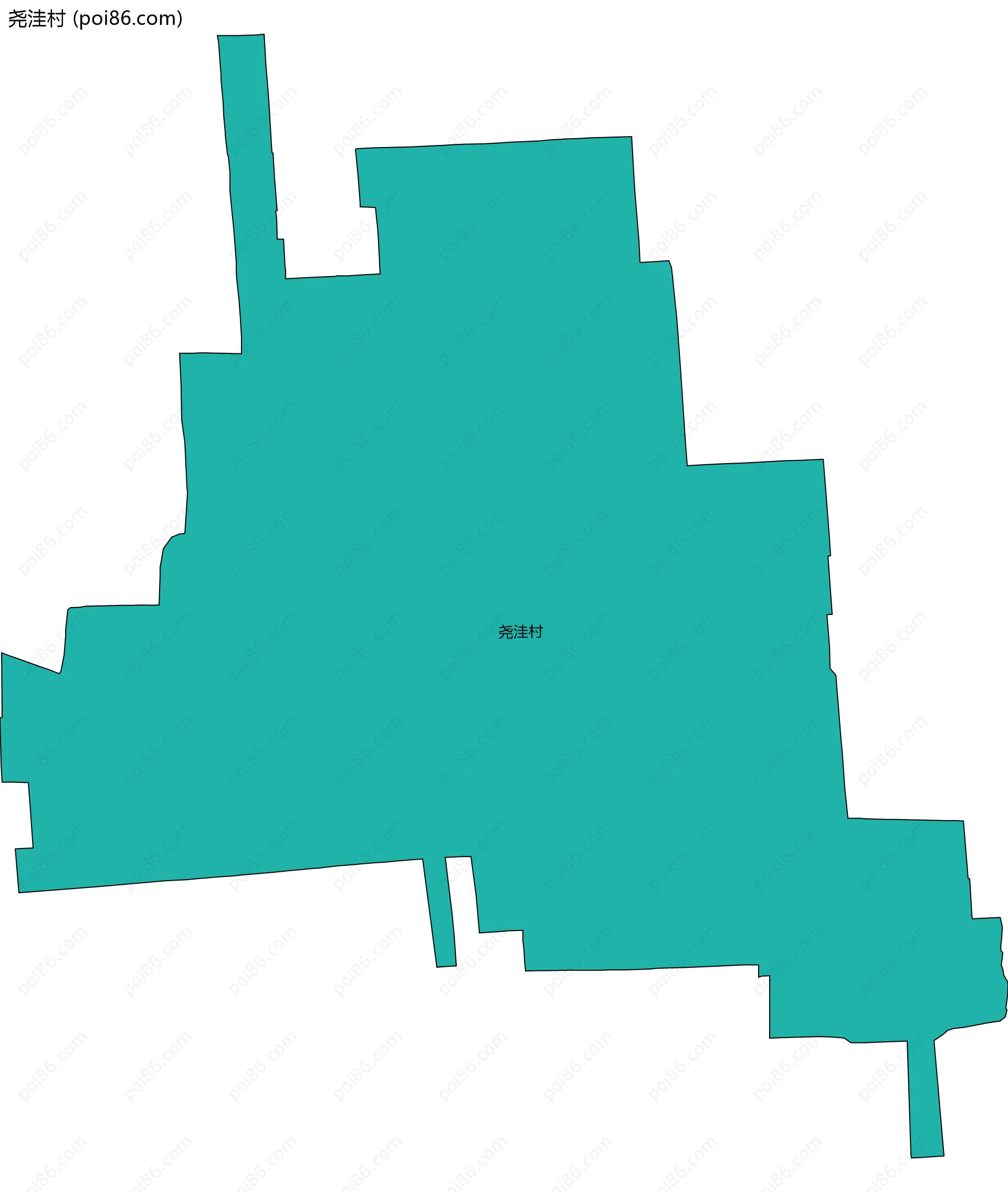 尧洼村边界地图