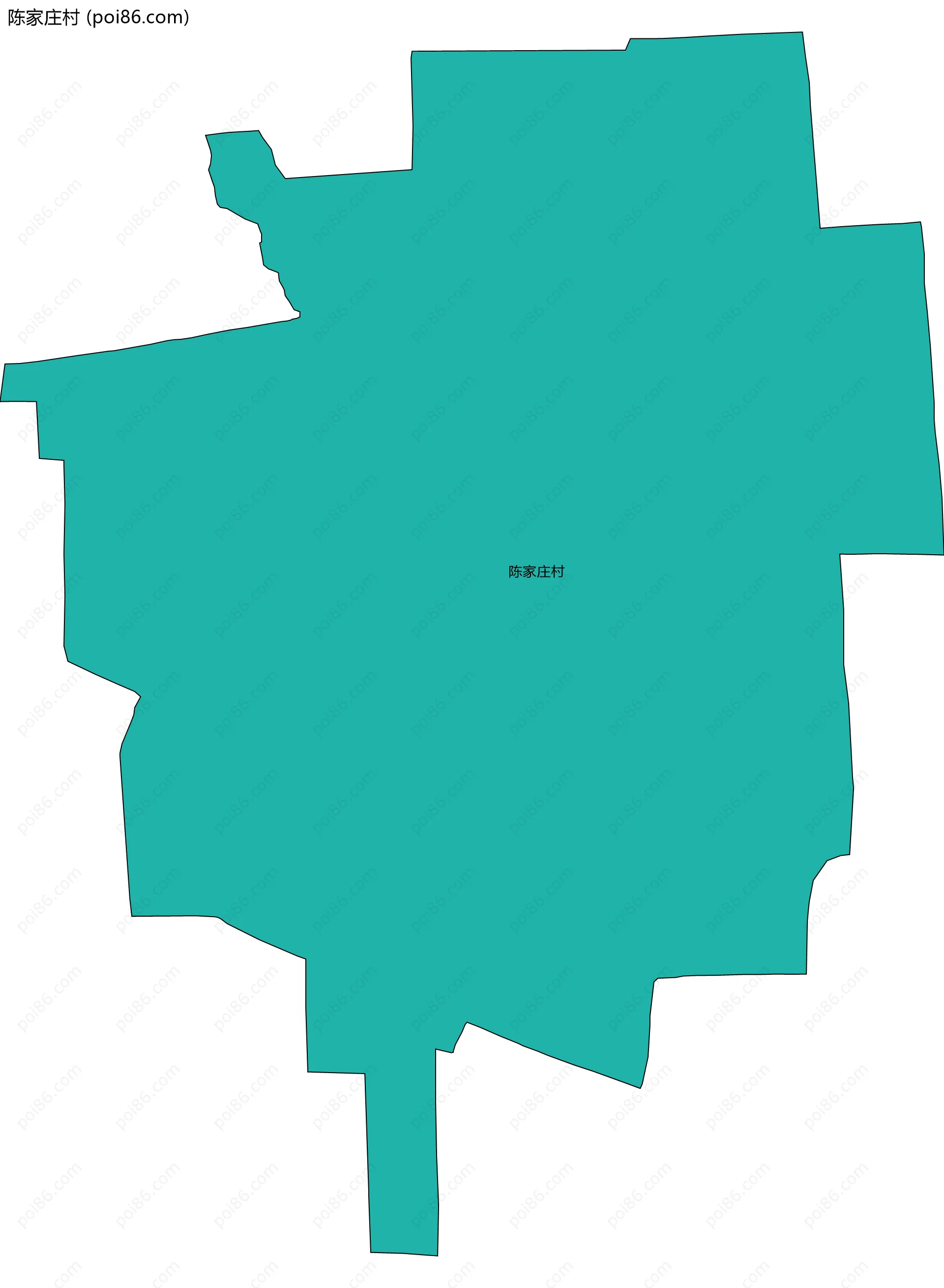陈家庄村边界地图