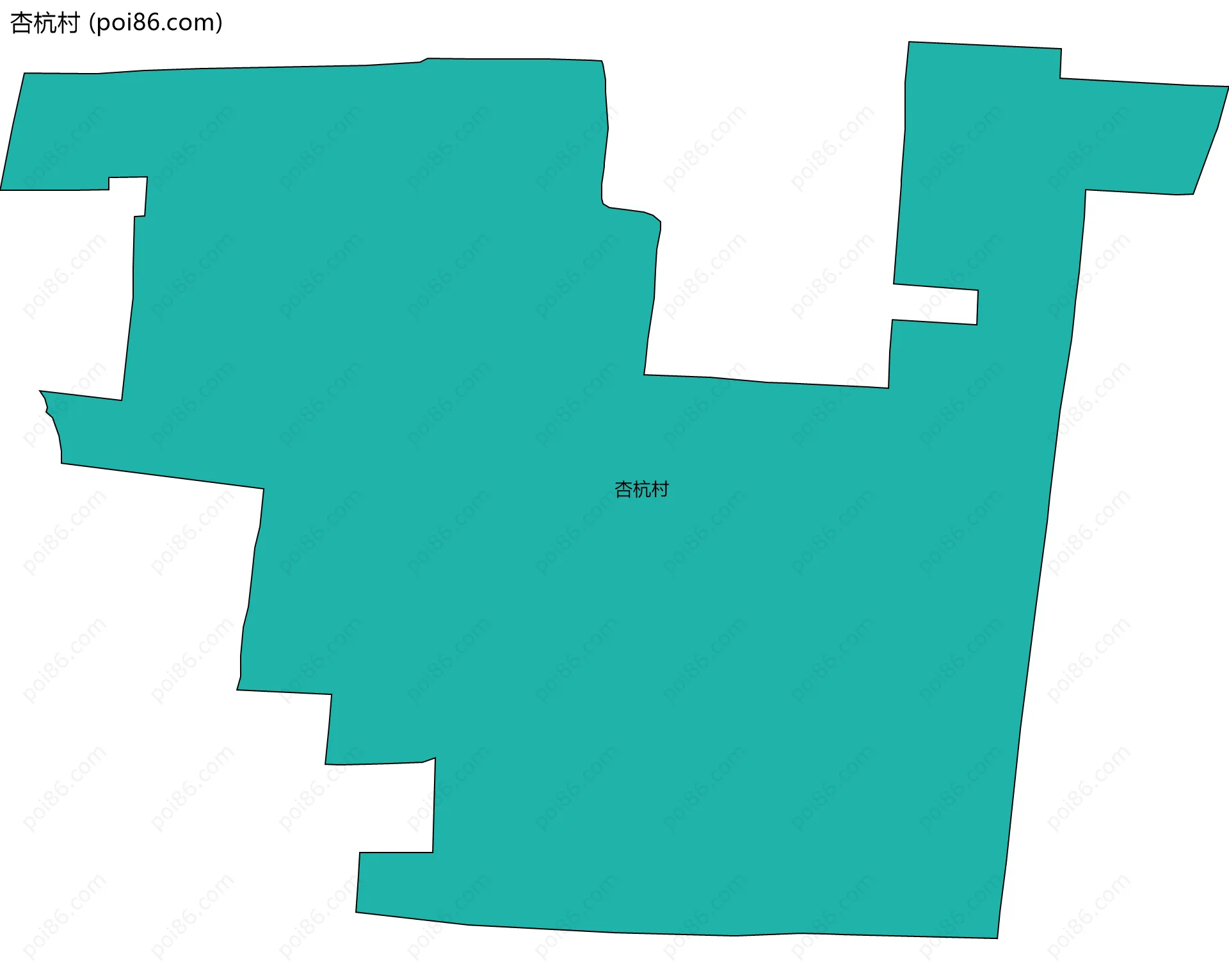 杏杭村边界地图