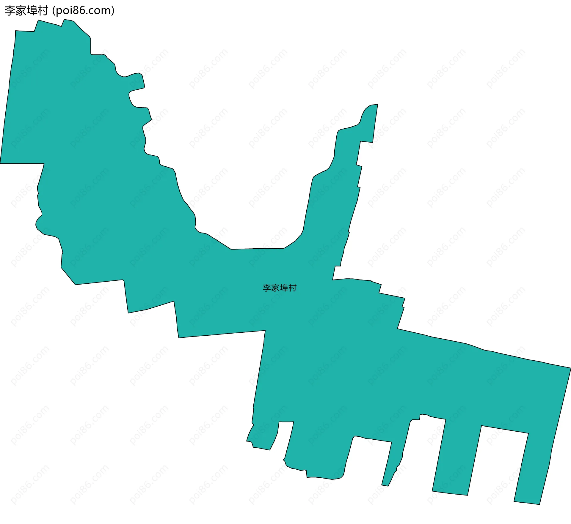 李家埠村边界地图