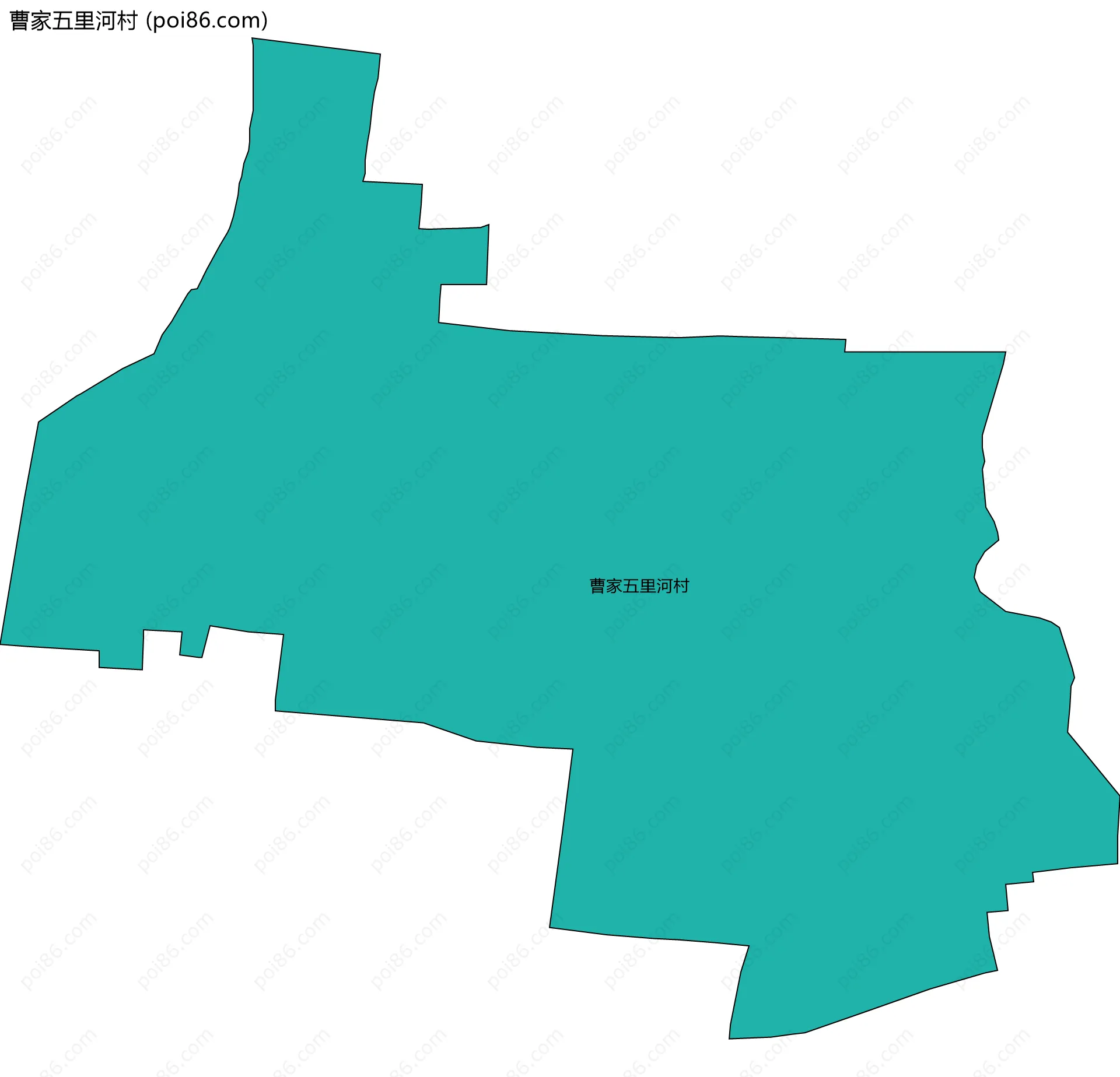 曹家五里河村边界地图