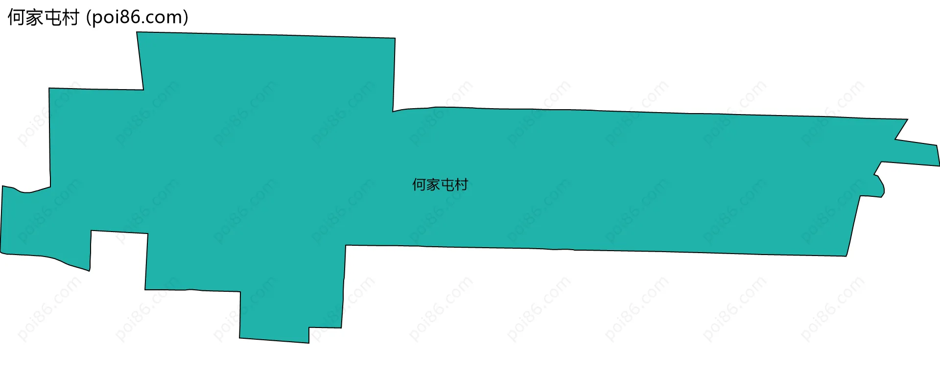 何家屯村边界地图