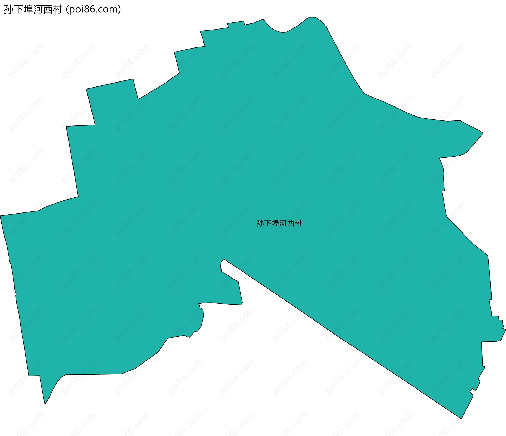 孙下埠河西村边界地图