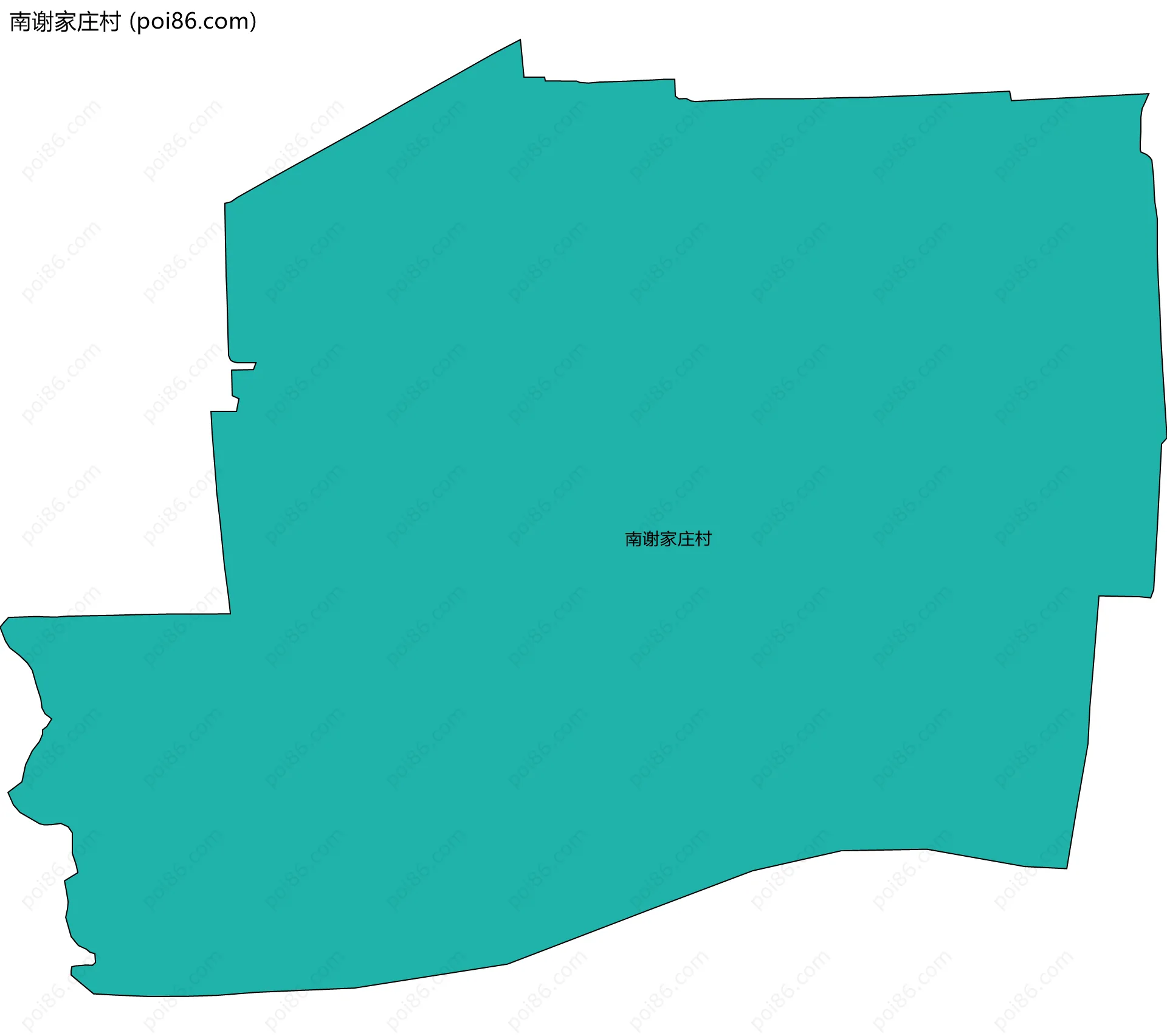 南谢家庄村边界地图