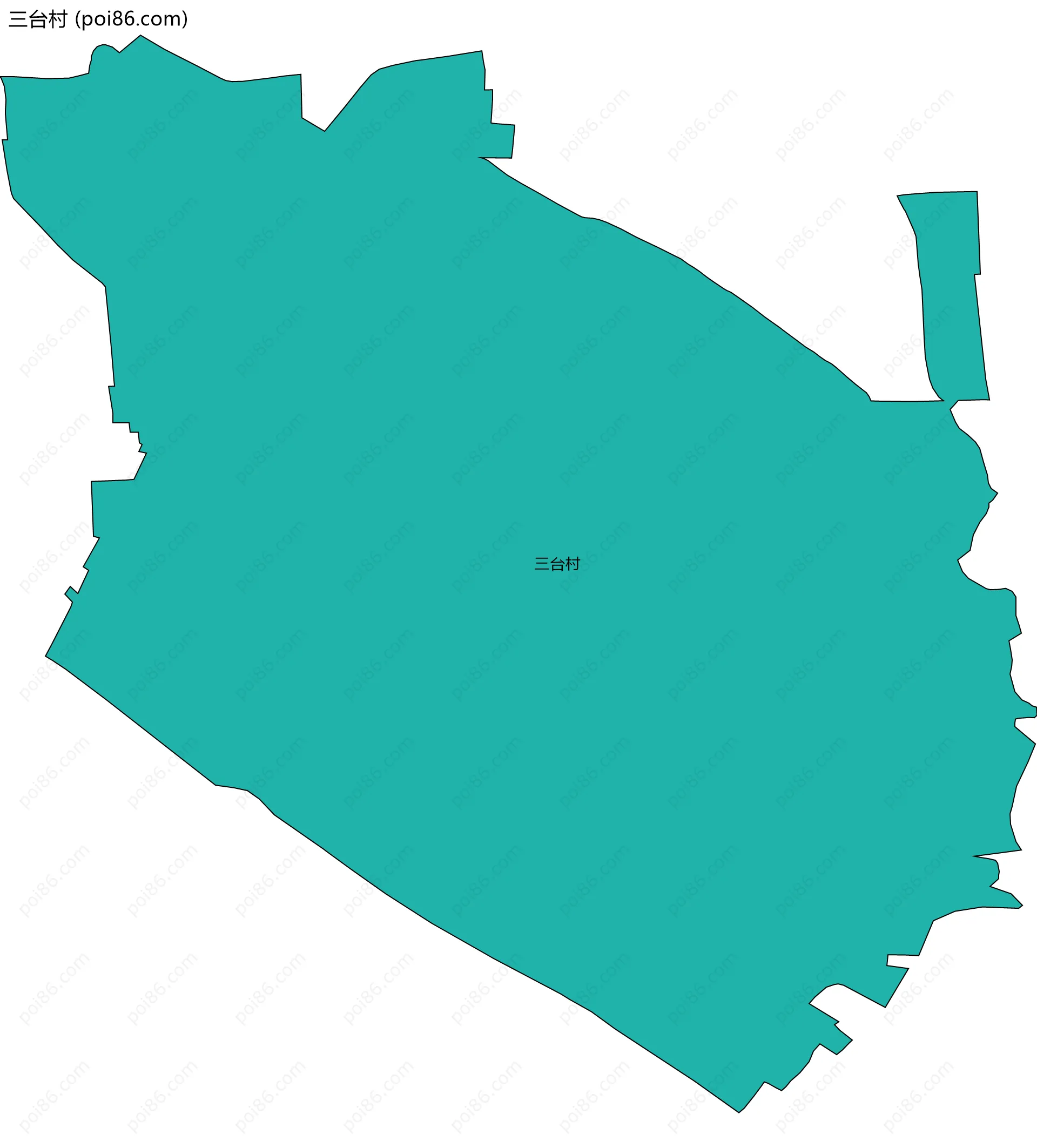 三台村边界地图