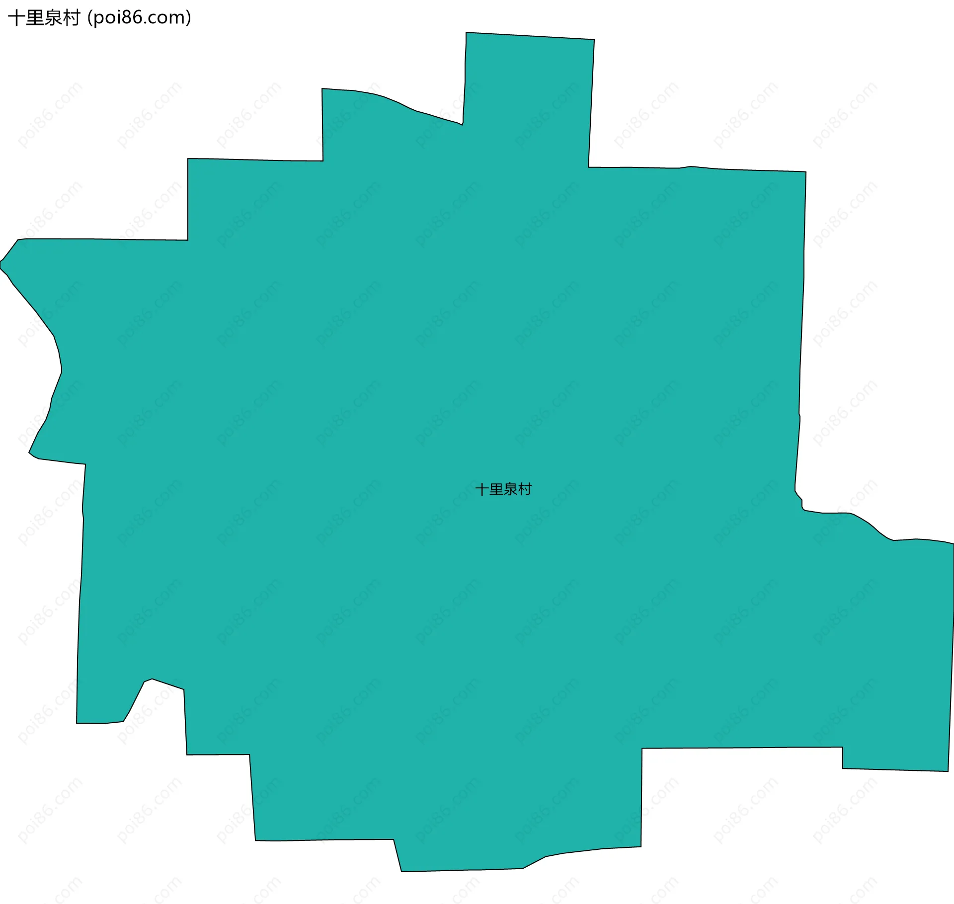 十里泉村边界地图