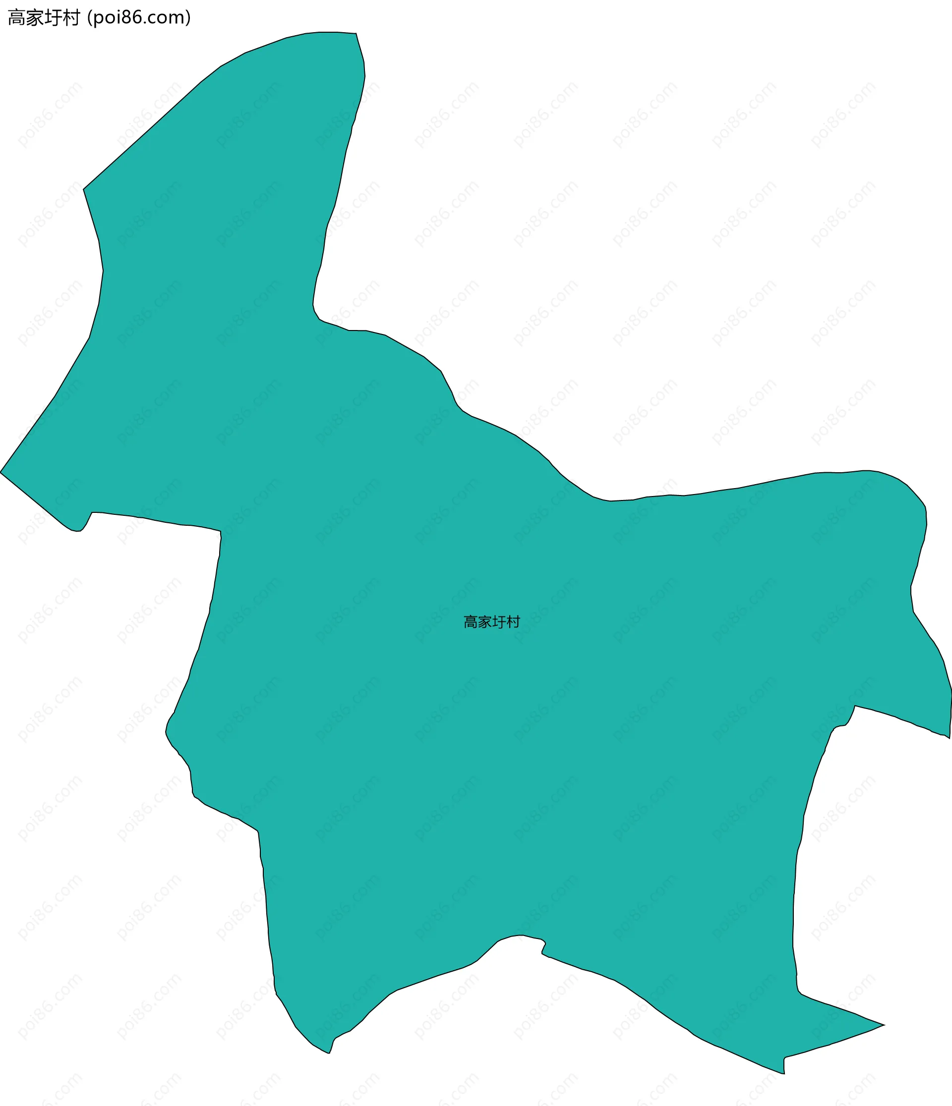 高家圩村边界地图