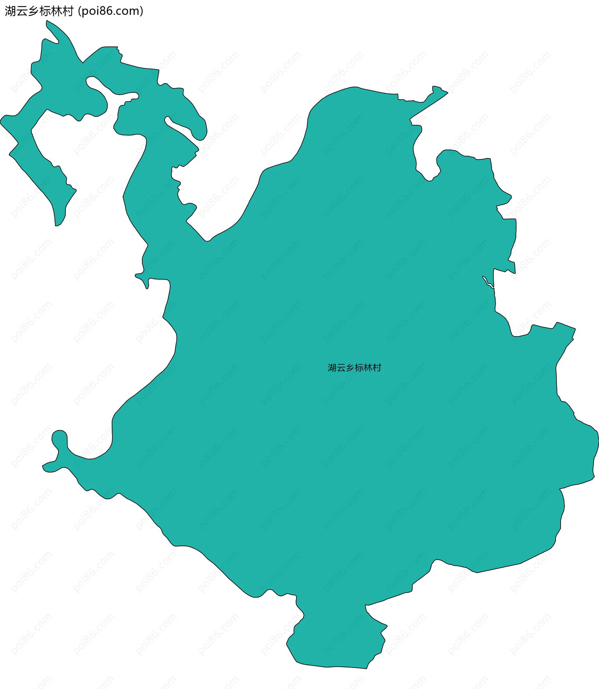 湖云乡标林村边界地图