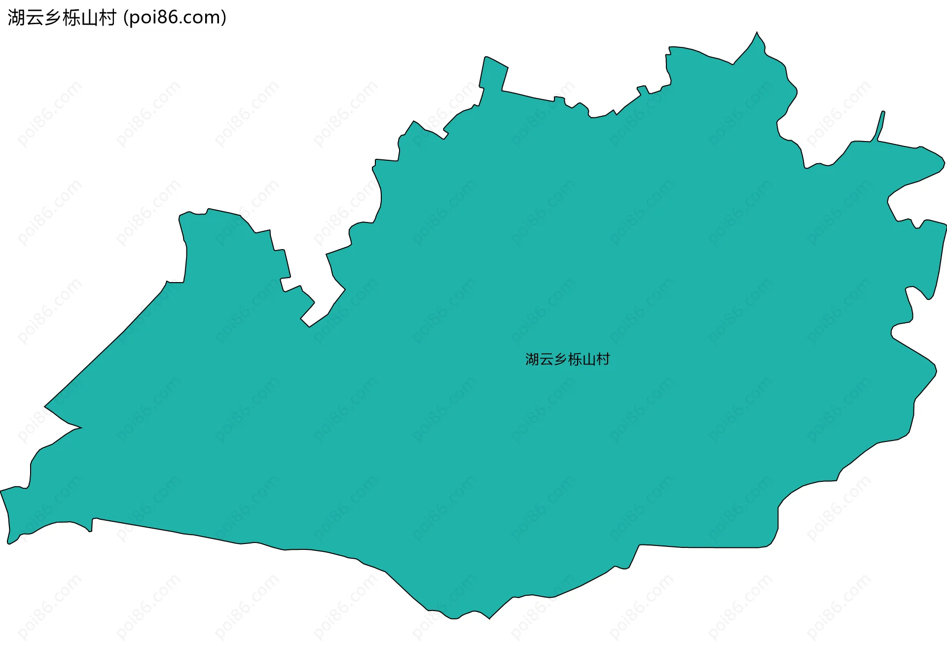 湖云乡栎山村边界地图