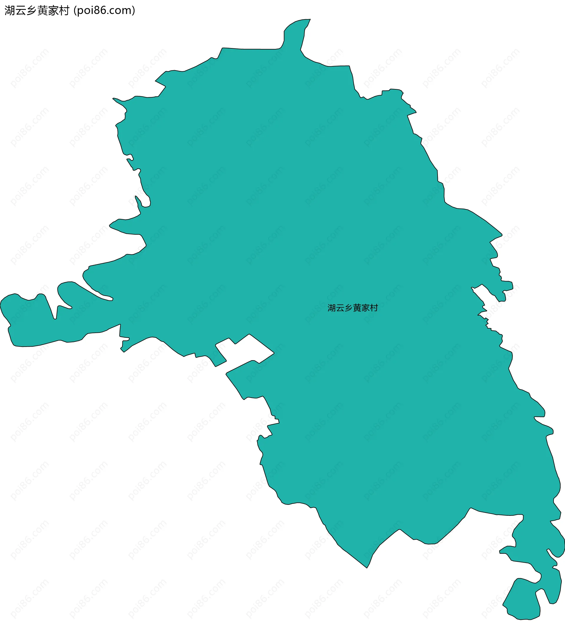 湖云乡黄家村边界地图