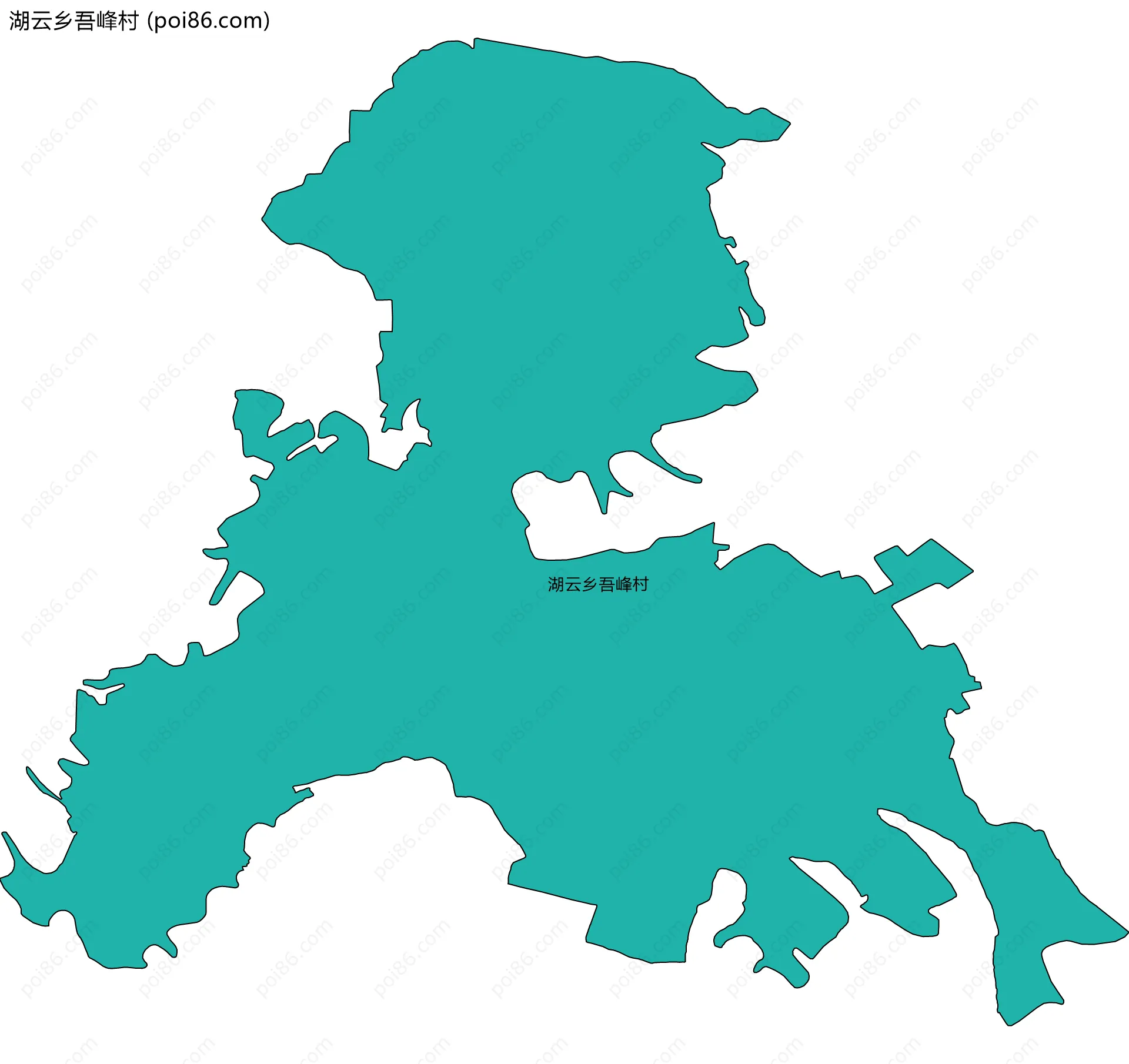 湖云乡吾峰村边界地图