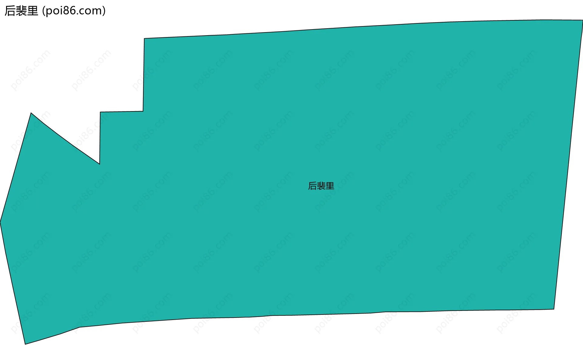 后裴里边界地图