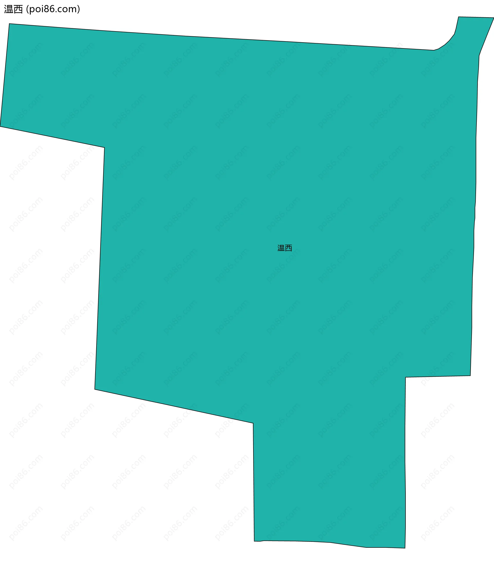 温西边界地图