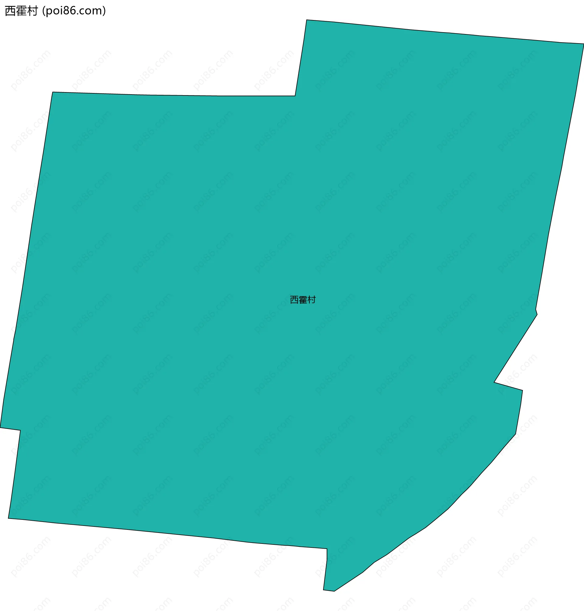 西霍村边界地图