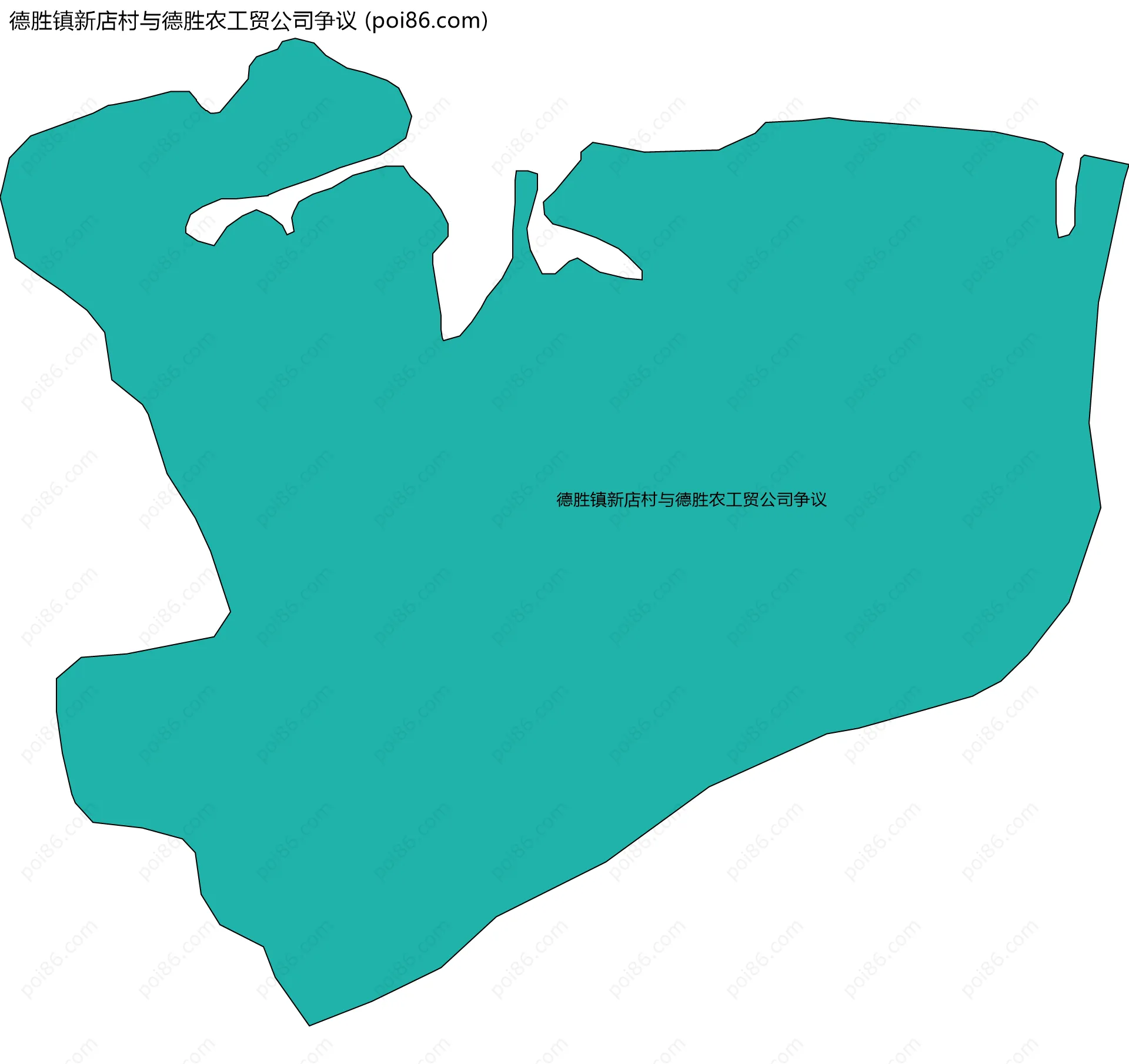德胜镇新店村与德胜农工贸公司争议边界地图