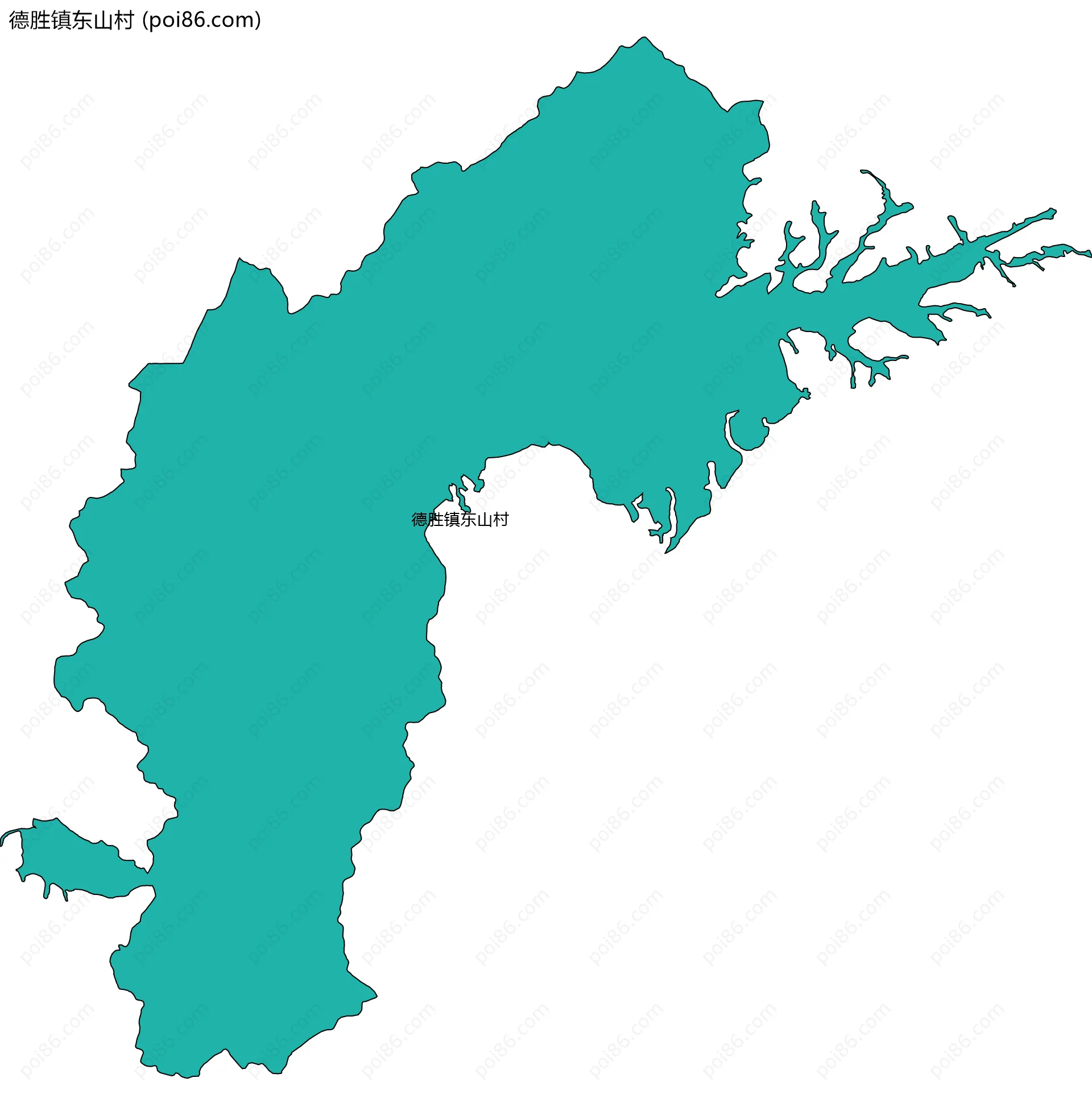 德胜镇东山村边界地图