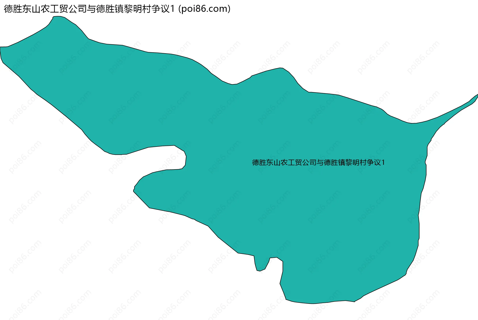 德胜东山农工贸公司与德胜镇黎明村争议1边界地图