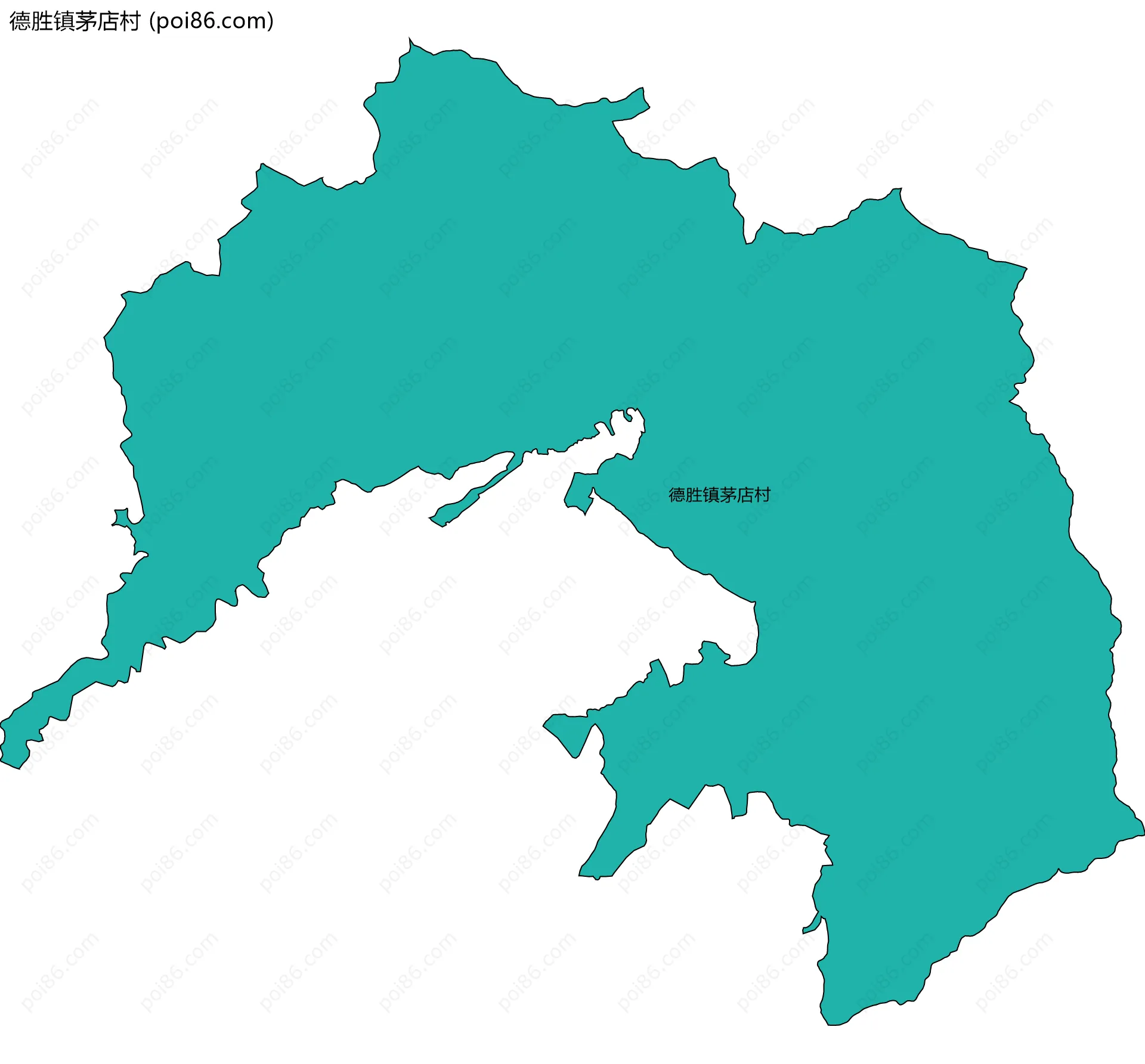 德胜镇茅店村边界地图