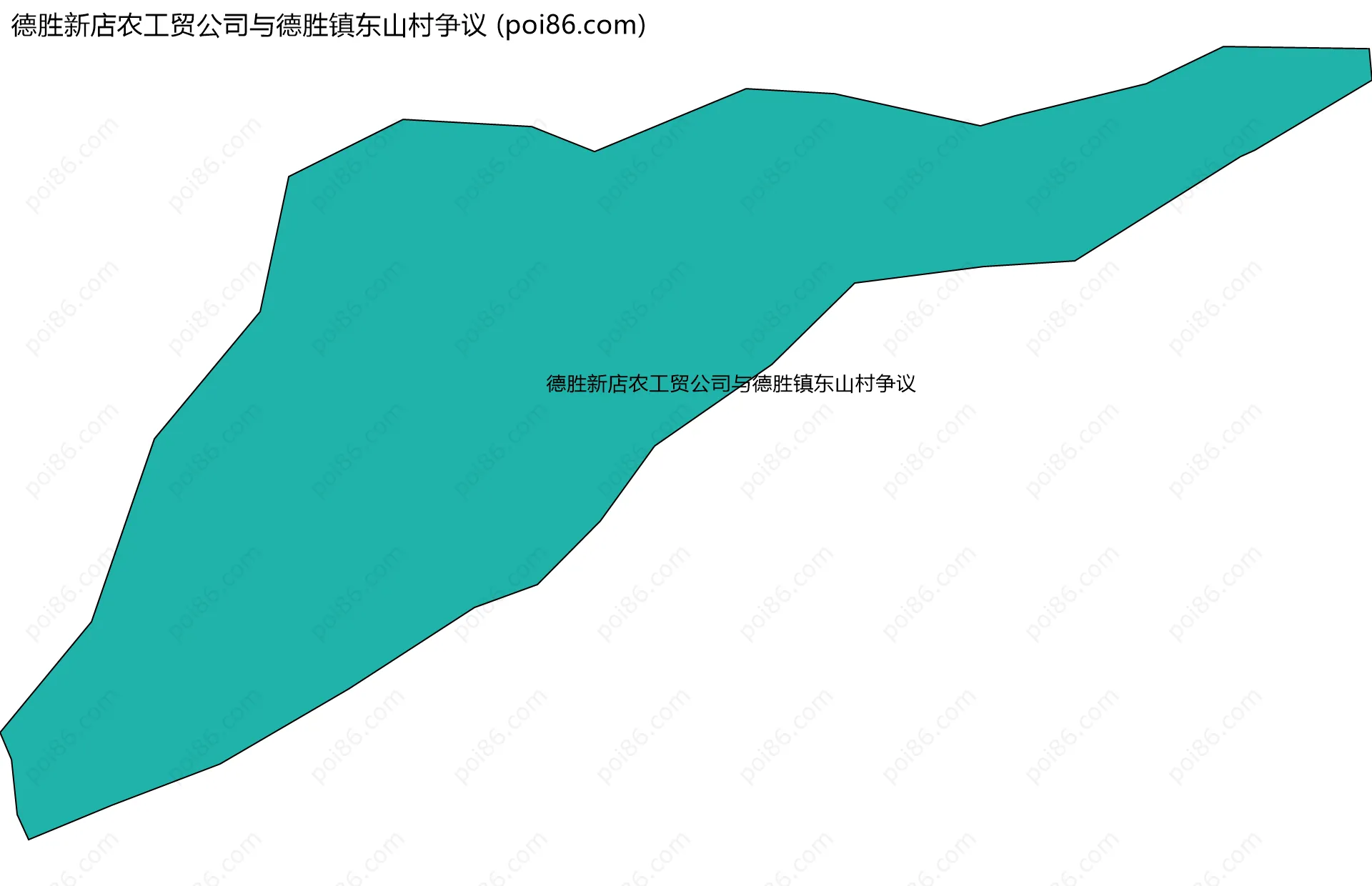 德胜新店农工贸公司与德胜镇东山村争议边界地图