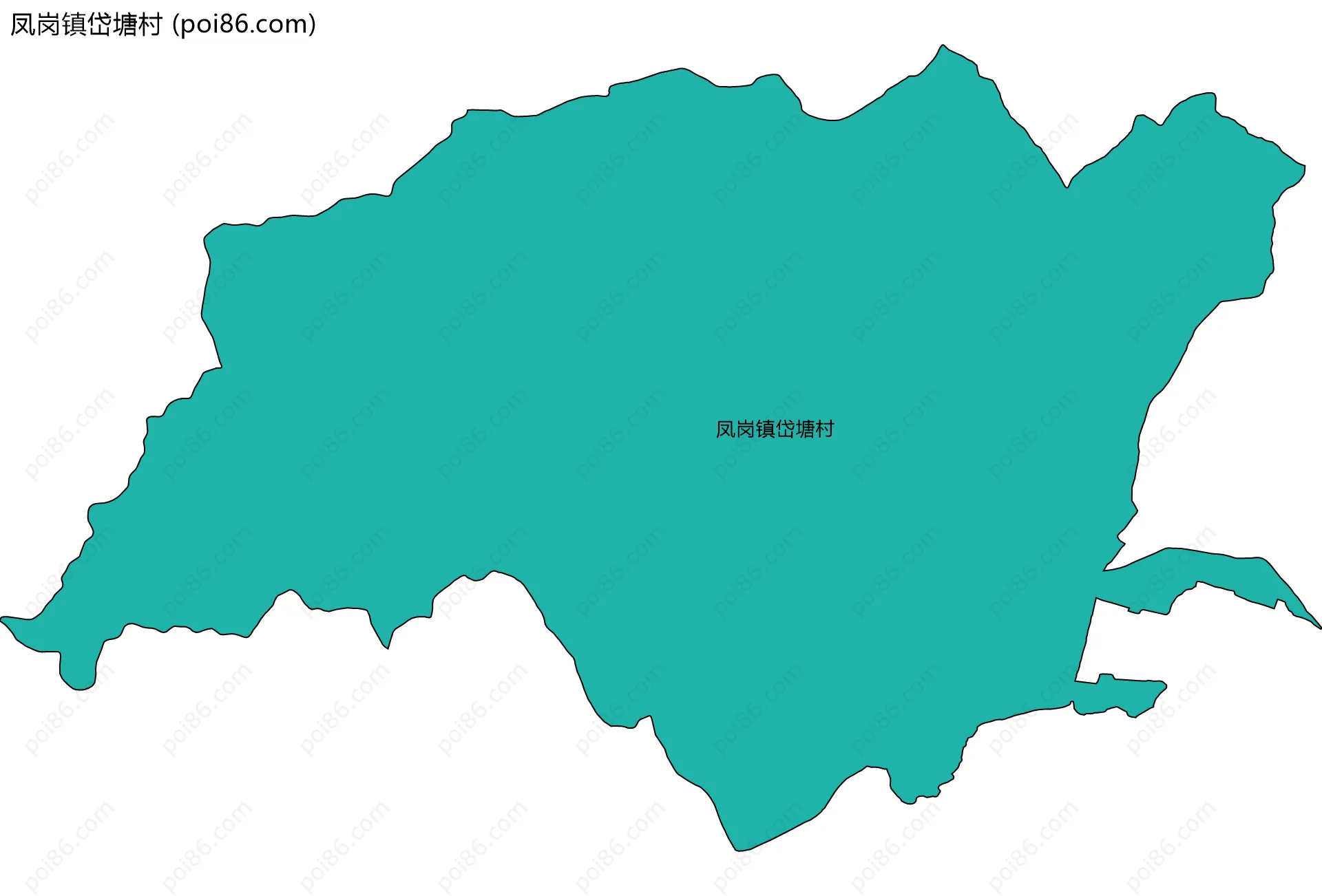 凤岗镇岱塘村边界地图