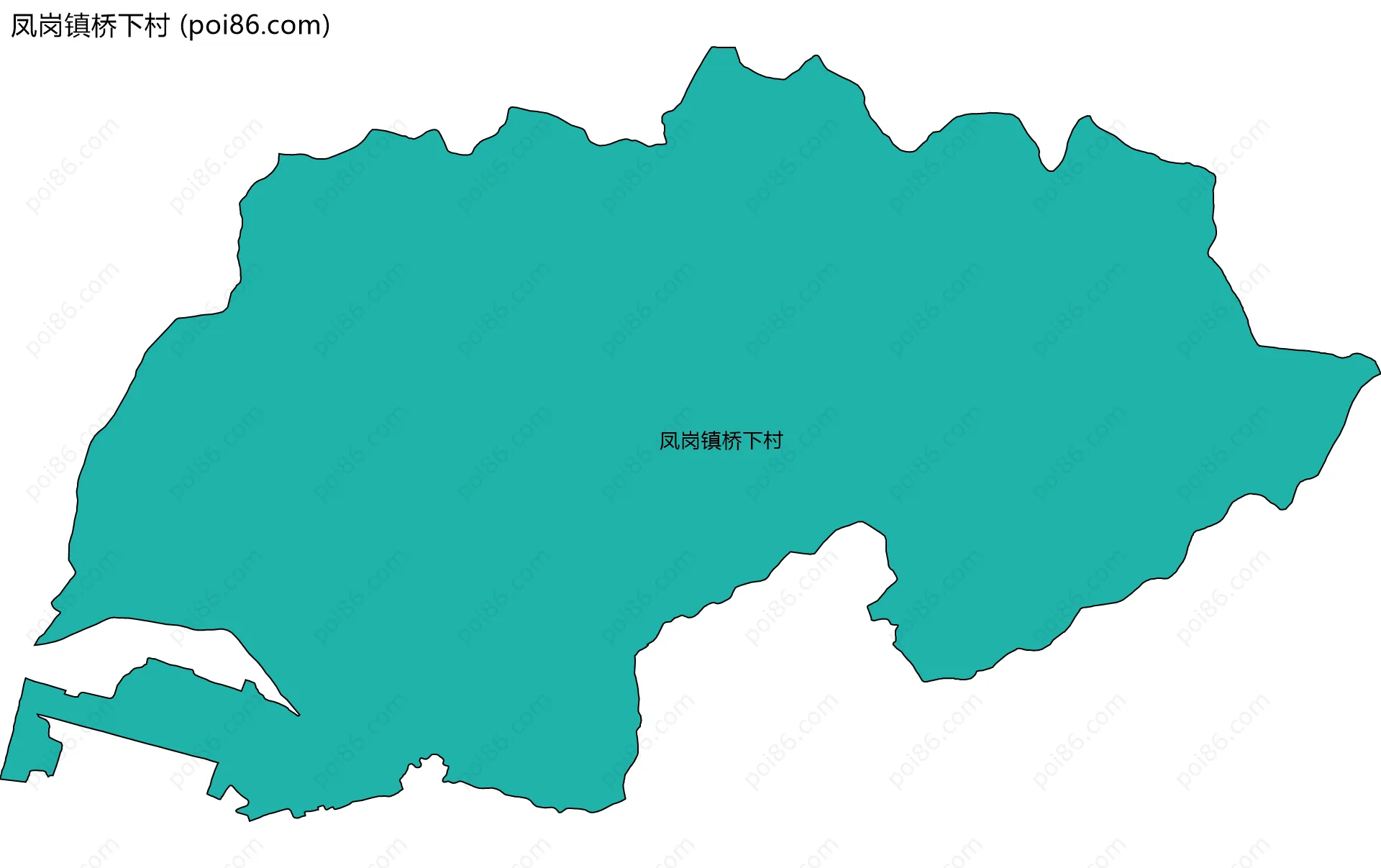 凤岗镇桥下村边界地图