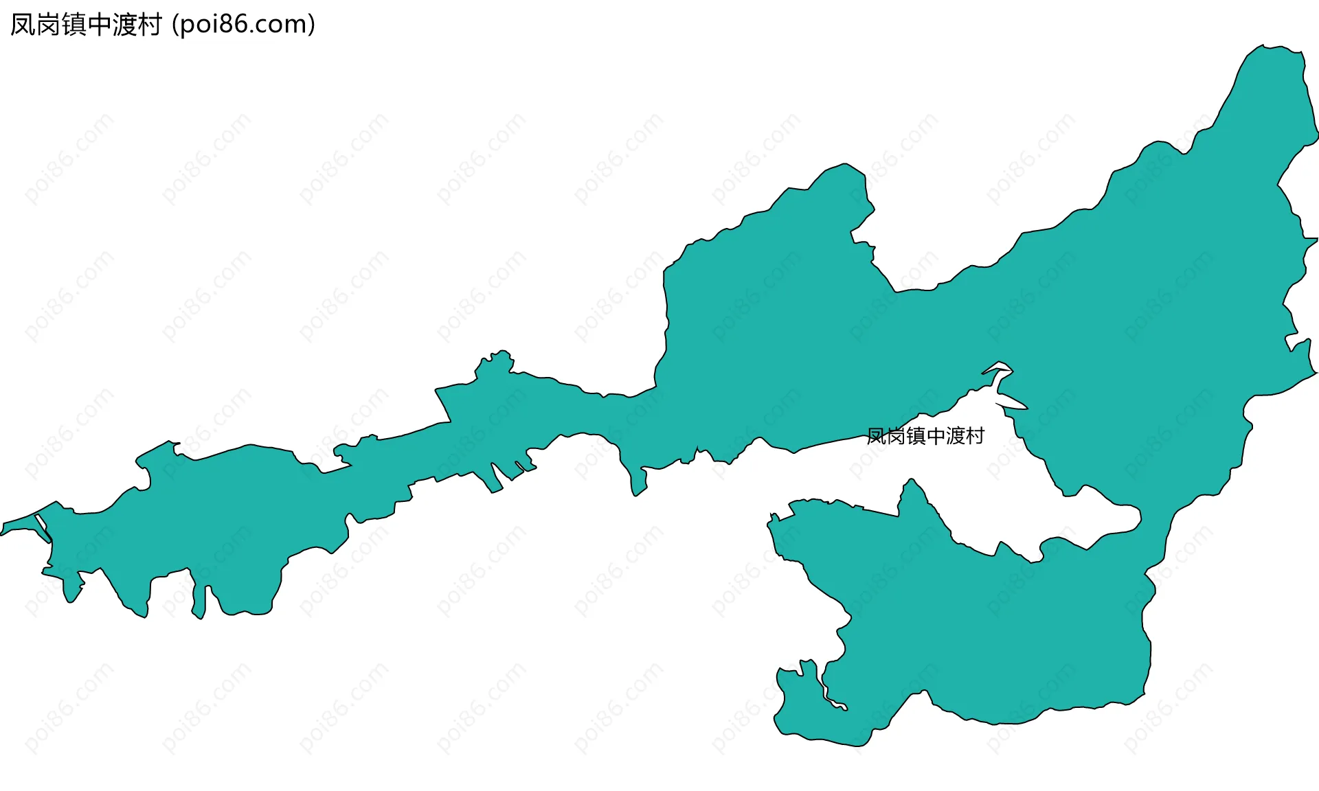 凤岗镇中渡村边界地图