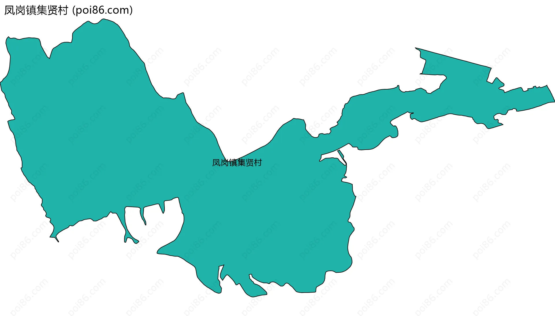 凤岗镇集贤村边界地图