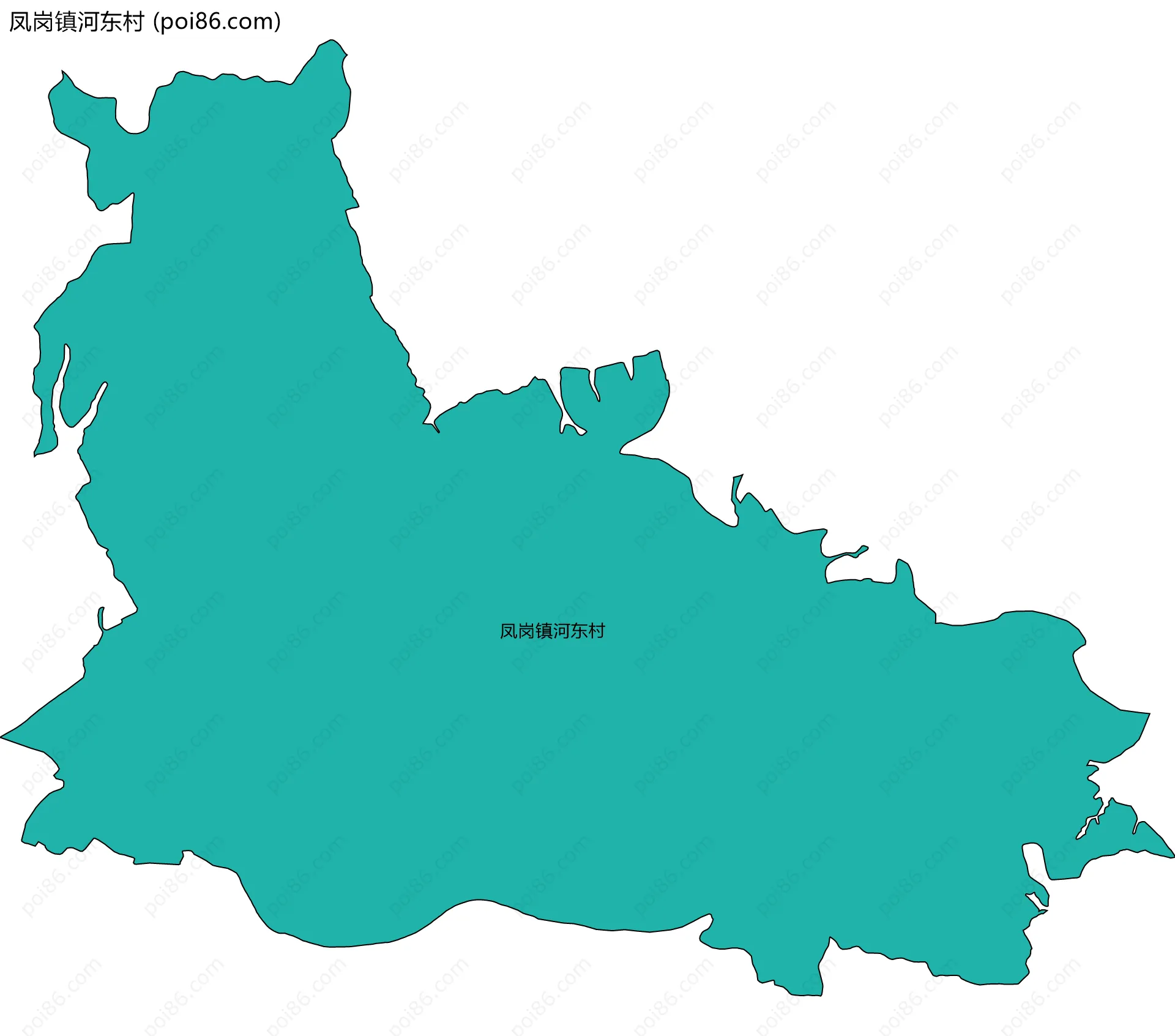 凤岗镇河东村边界地图