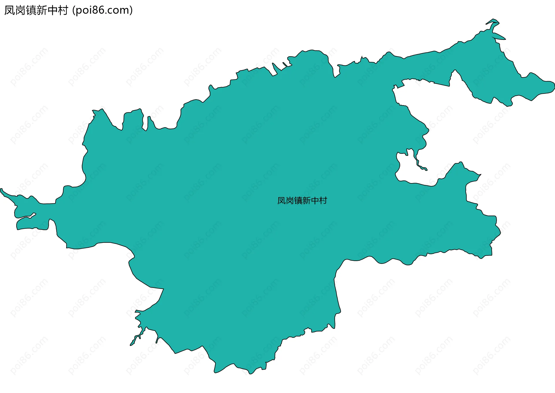 凤岗镇新中村边界地图