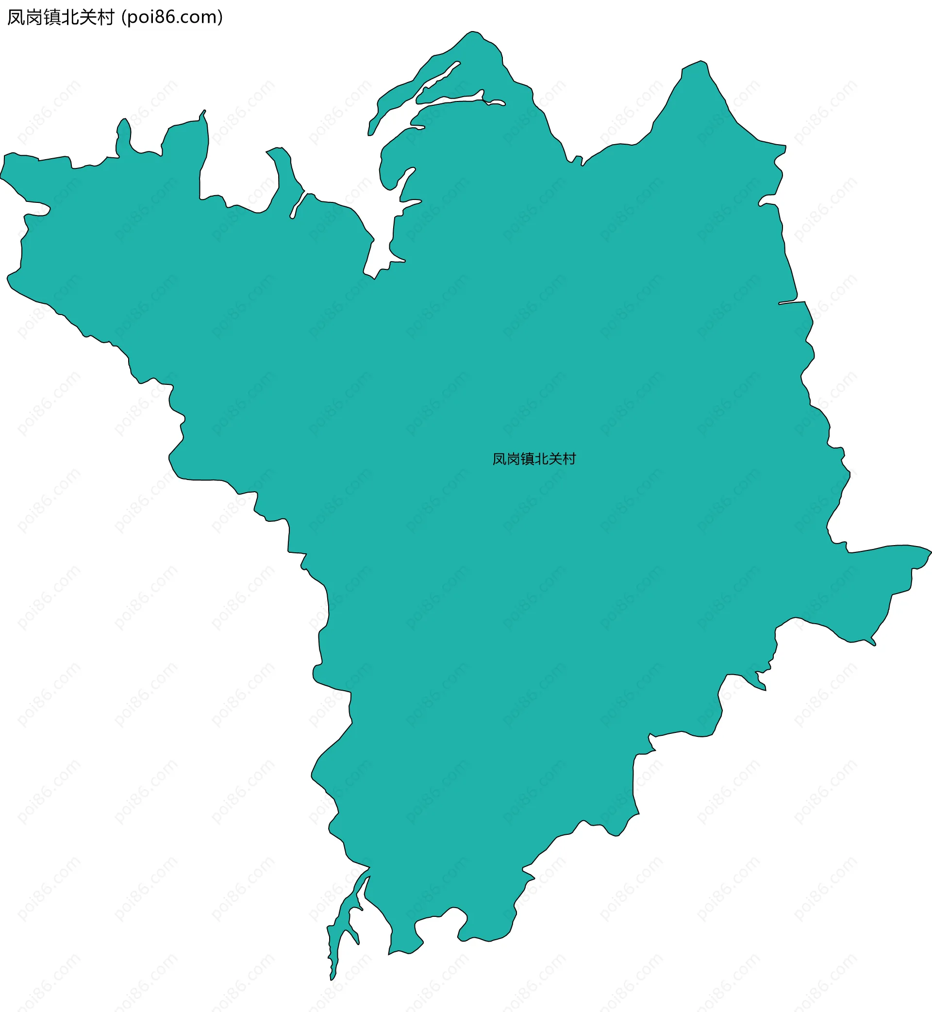 凤岗镇北关村边界地图