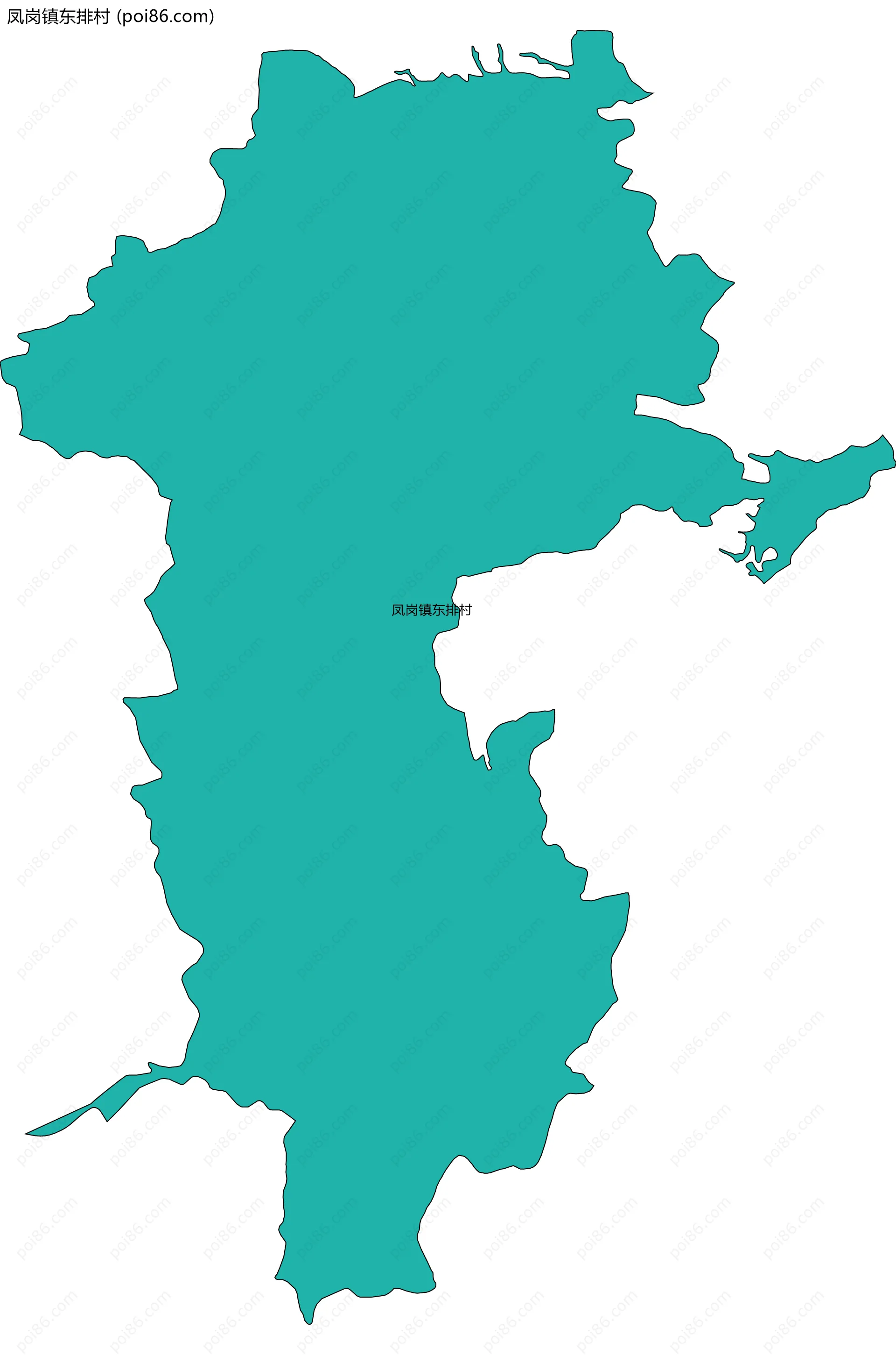 凤岗镇东排村边界地图