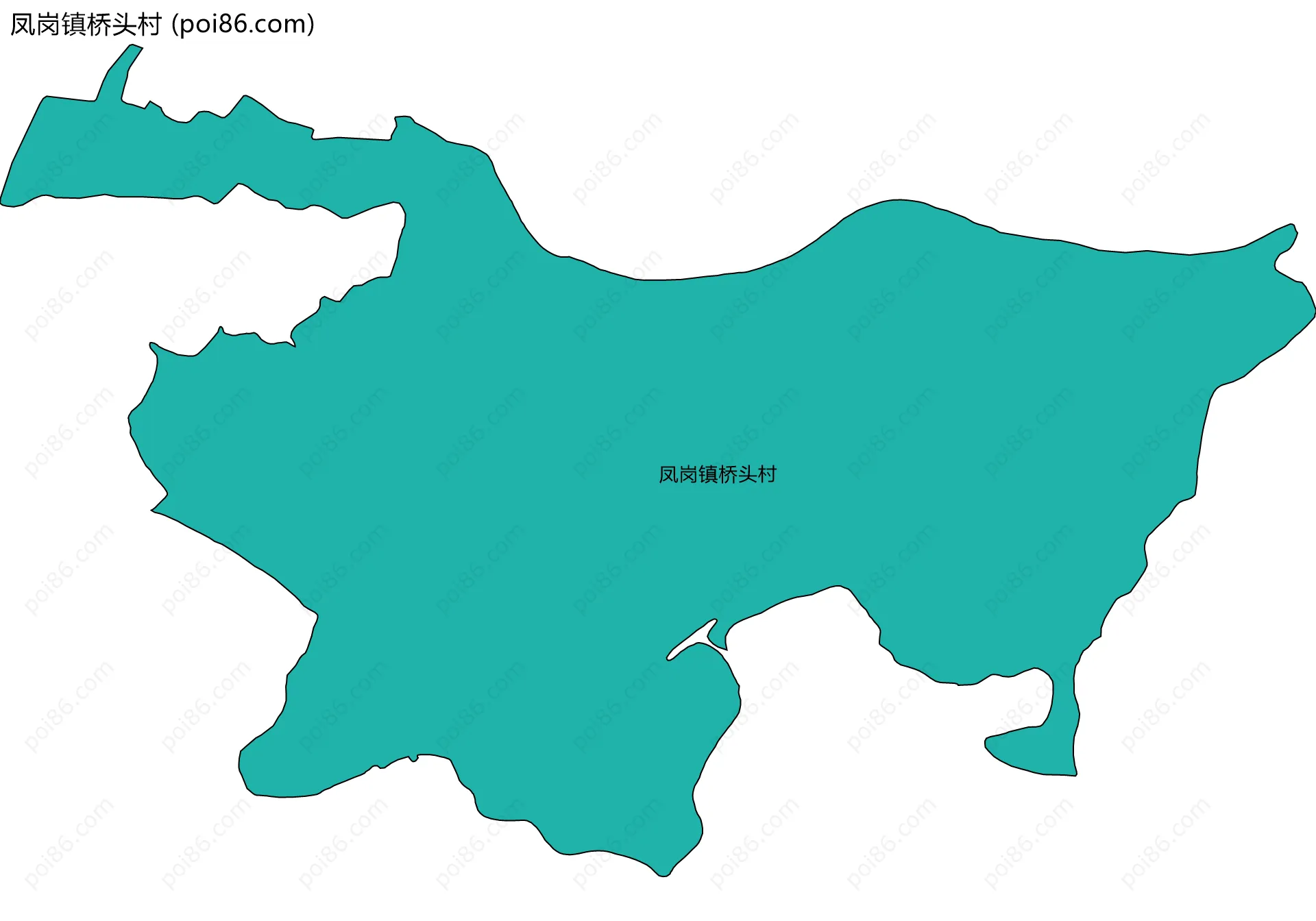 凤岗镇桥头村边界地图