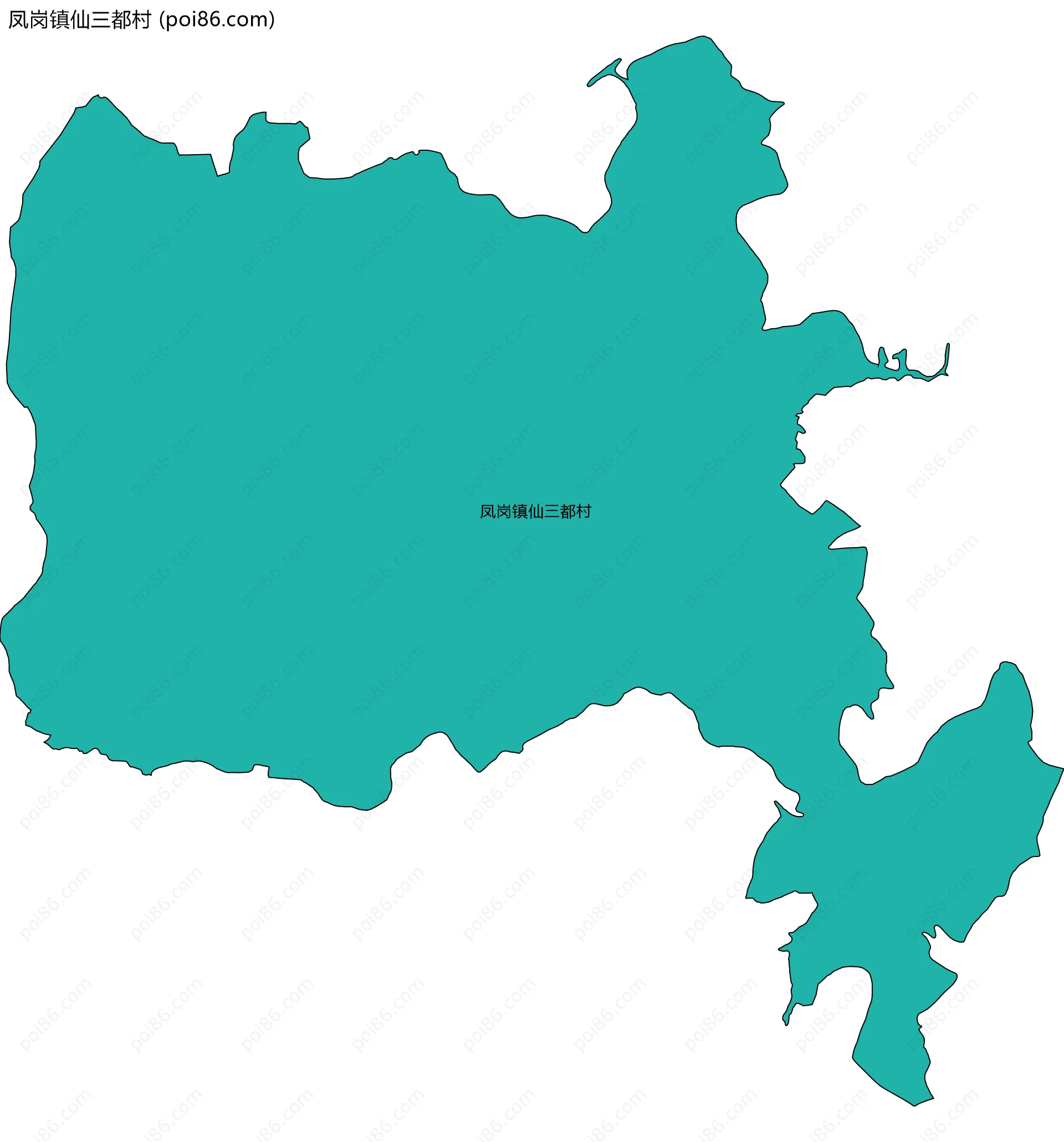 凤岗镇仙三都村边界地图