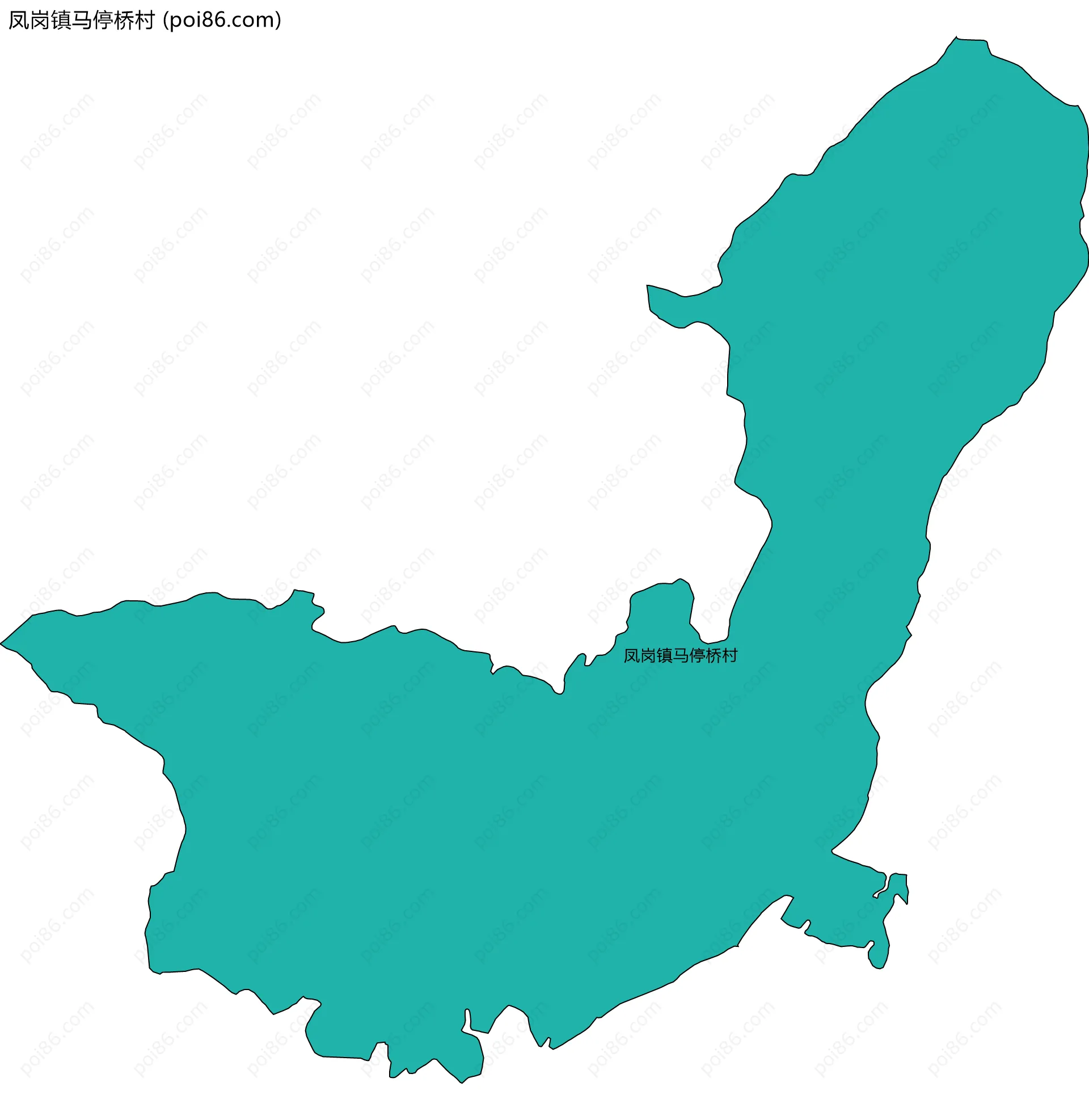 凤岗镇马停桥村边界地图